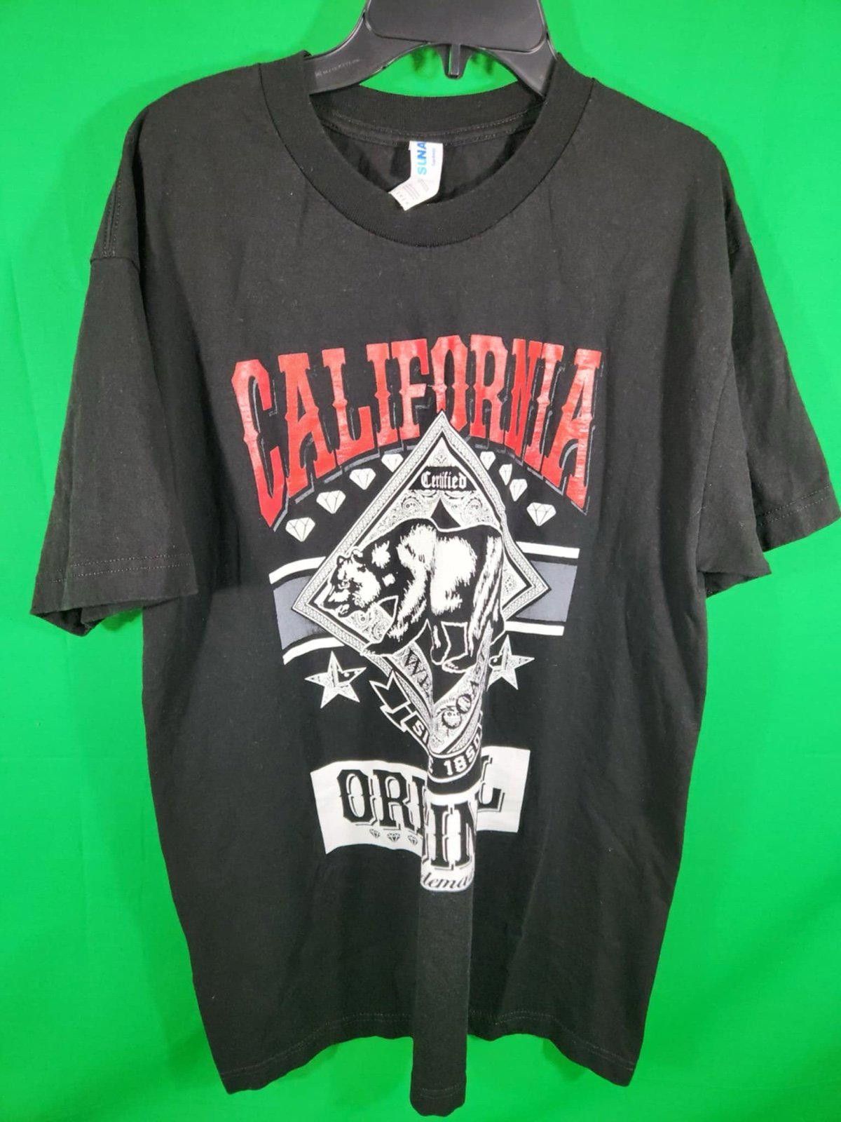 Designer Vintage California Original Graphic Tee - Black Size US L / EU 52-54 / 3 - 1 Thumbnail