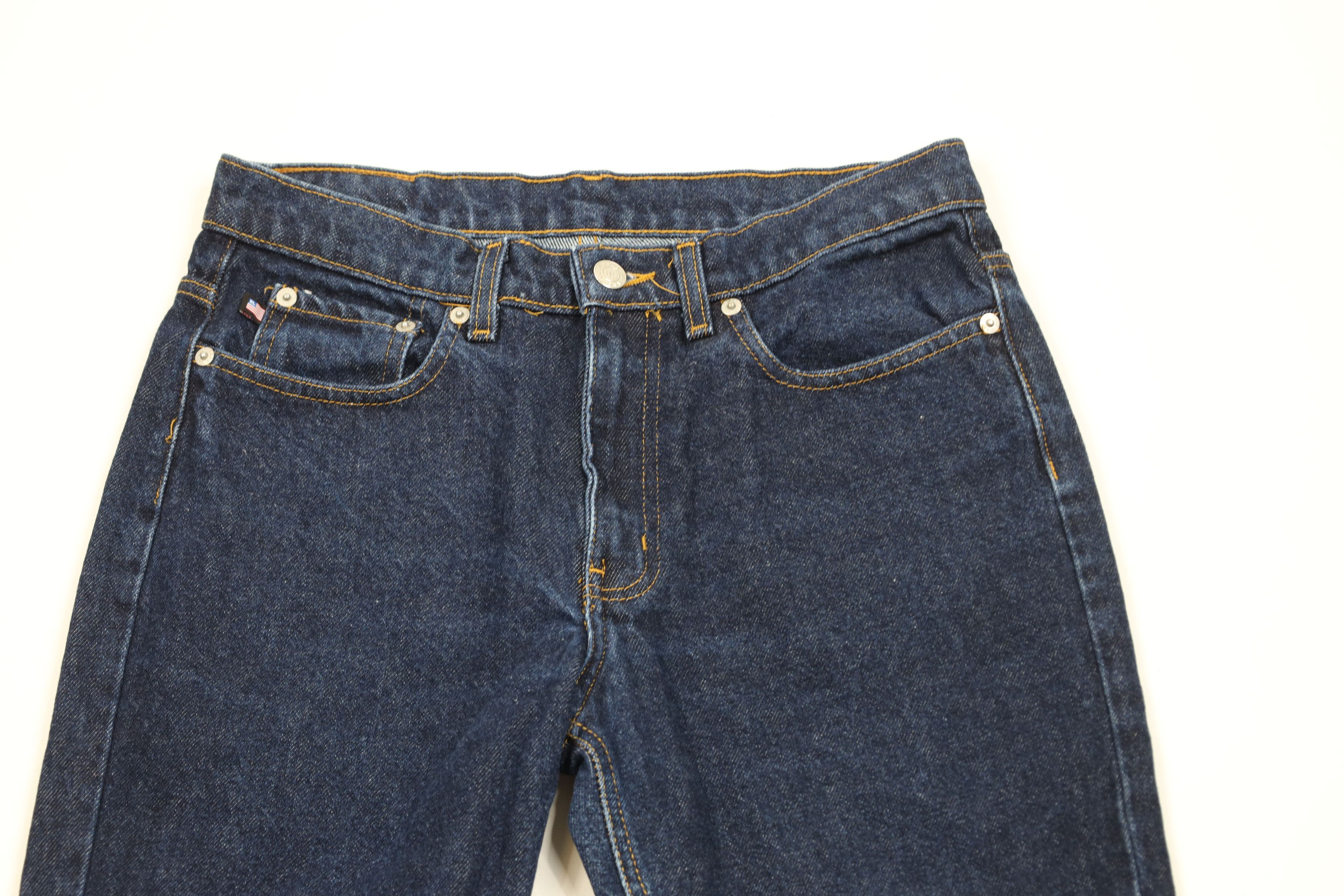 Ralph Lauren Vintage 90s Ralph Lauren Spell Out Bootcut Denim Jeans Blue Size 28" / US 6 / IT 42 - 2 Thumbnail