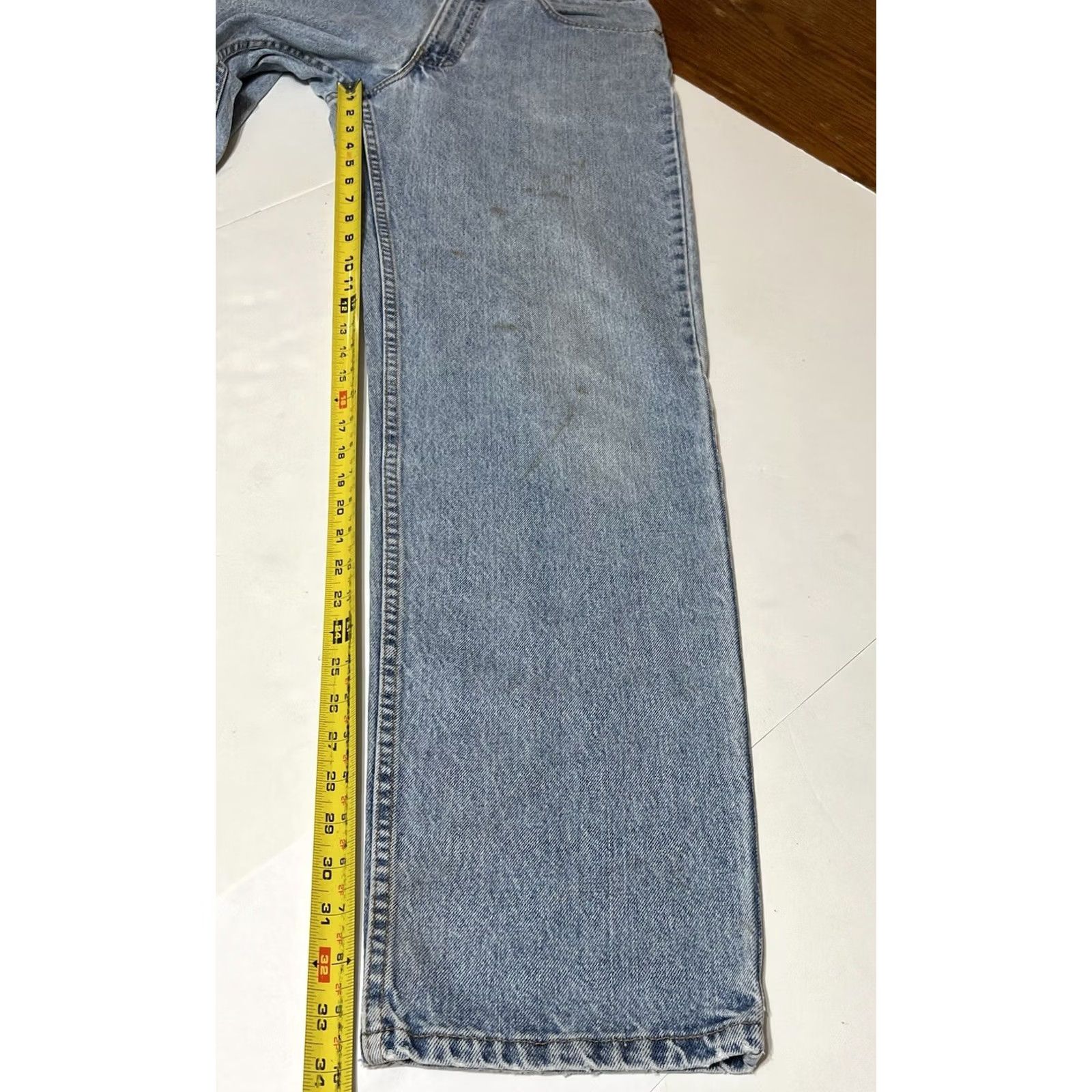 Levi's VINTAGE Levi's 550 Jeans Relaxed Fit Mens Blue Distressed 33x34 Grunge 34x34 Tags 5-Pocket Denim Slim Straight Mid Rise Jeans Mens Size US 33 - 5 Thumbnail