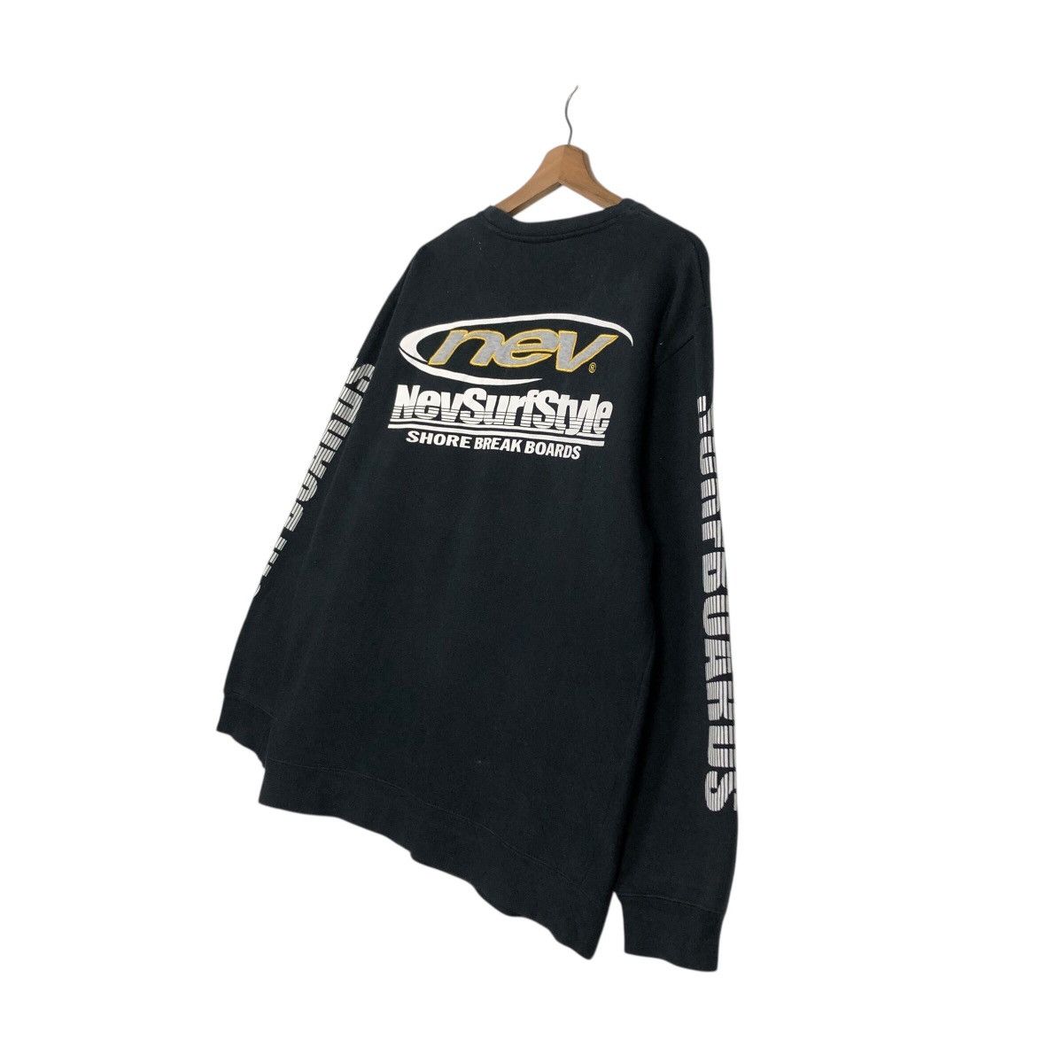 Vintage 📌Vintage Sweatshirt Nev Surf Style Shore Break Boards Size US L / EU 52-54 / 3 - 11 Thumbnail