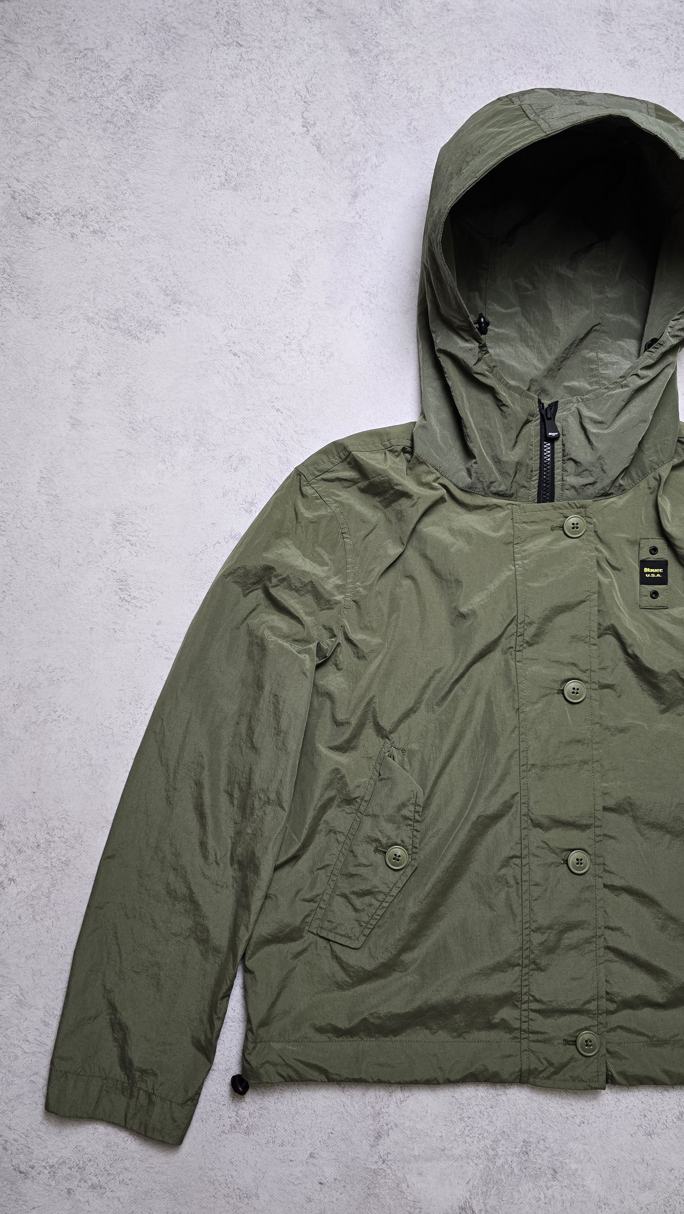 Other Blauer USA Metal Neon Nylon Jacket Hooded Techwear Gorpcore Size XS / US 0-2 / IT 36-38 - 5 Thumbnail