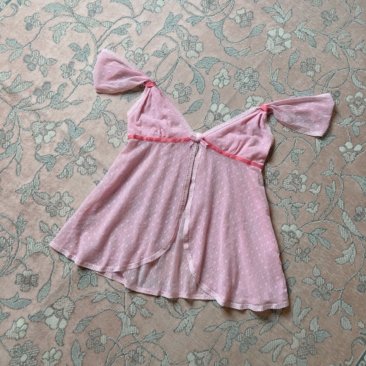 Victoria's Secret Victoria’s Secret Pink Heart Mesh Camisole (S) Size S / US 4 / IT 40 - 6 Thumbnail