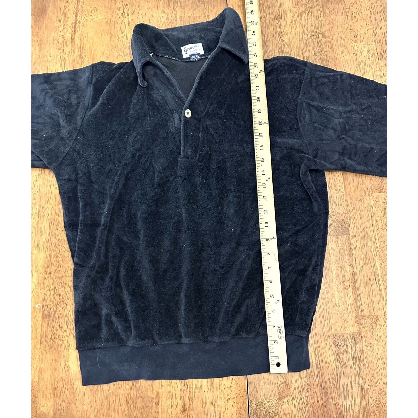 Enro VINTAGE Enro Henley Sweater L Black 70s Goodson’s Of Groton Connecticut Mens Size US L / EU 52-54 / 3 - 5 Thumbnail
