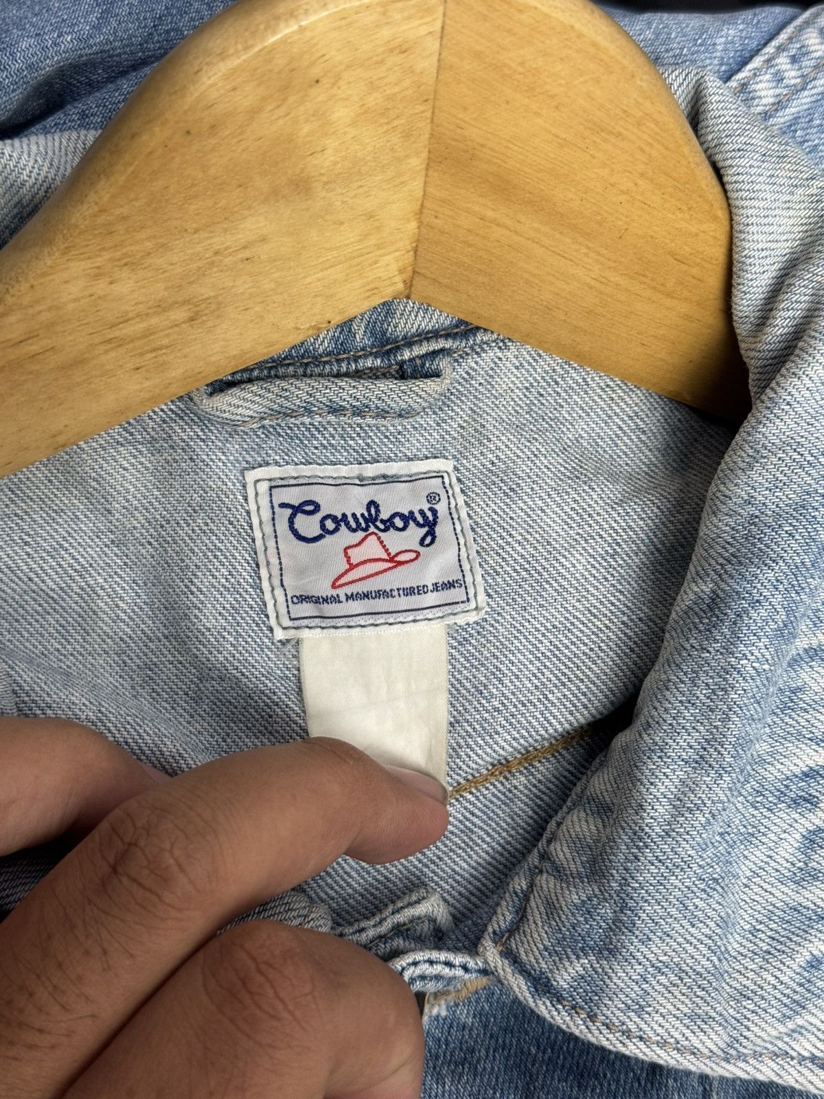 Japanese Brand × Vintage Japanese Cowboy Washed Denim Jacket Vintage Size US M / EU 48-50 / 2 - 4 Thumbnail