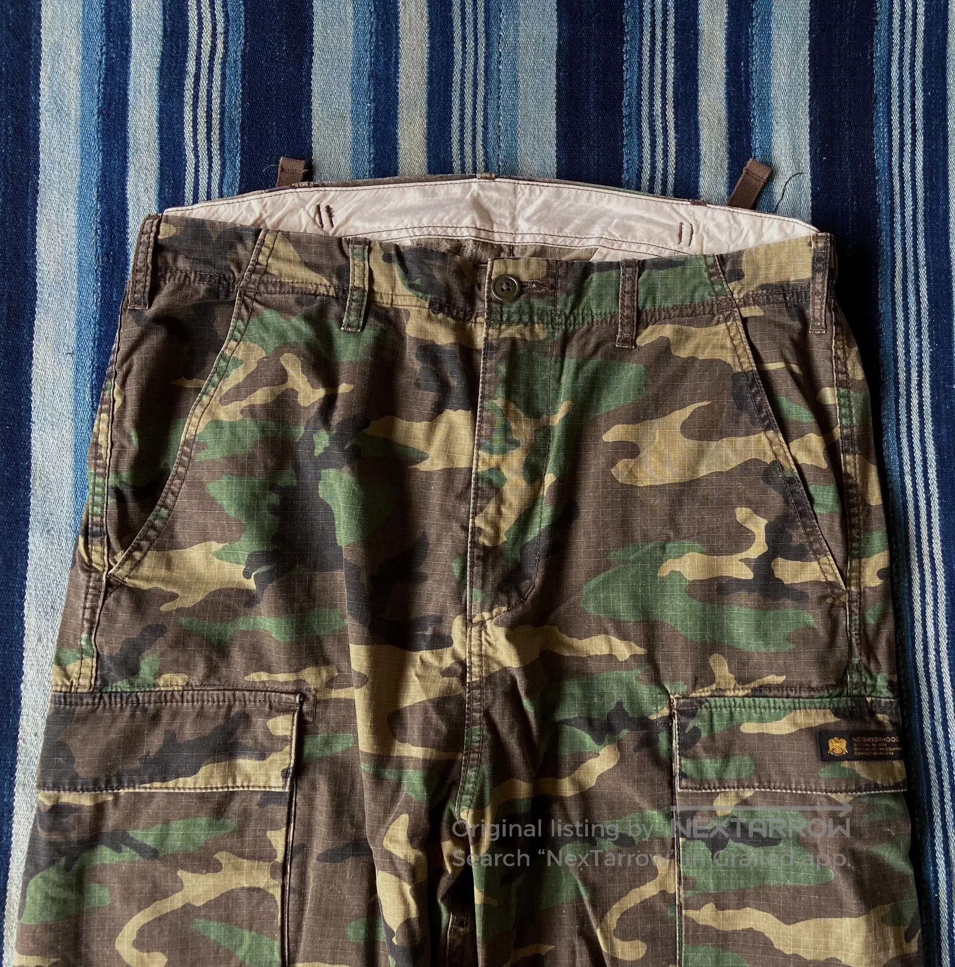 Neighborhood neighborhood camouflage cargo pants. Size US 32 / EU 48 - 2 Thumbnail
