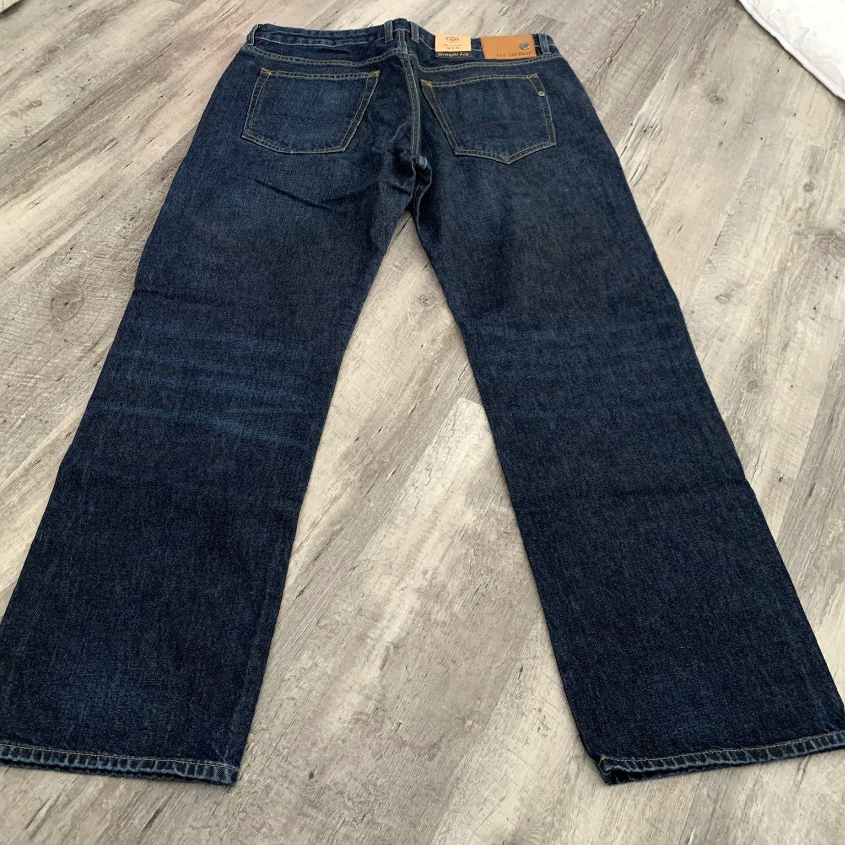 Ben Sherman Ben Sherman Jeans Slim Straight 38x32 Mens Blue Denim Button Fly 5-Pocket Grunge Style Size US 38 / EU 54 - 3 Thumbnail