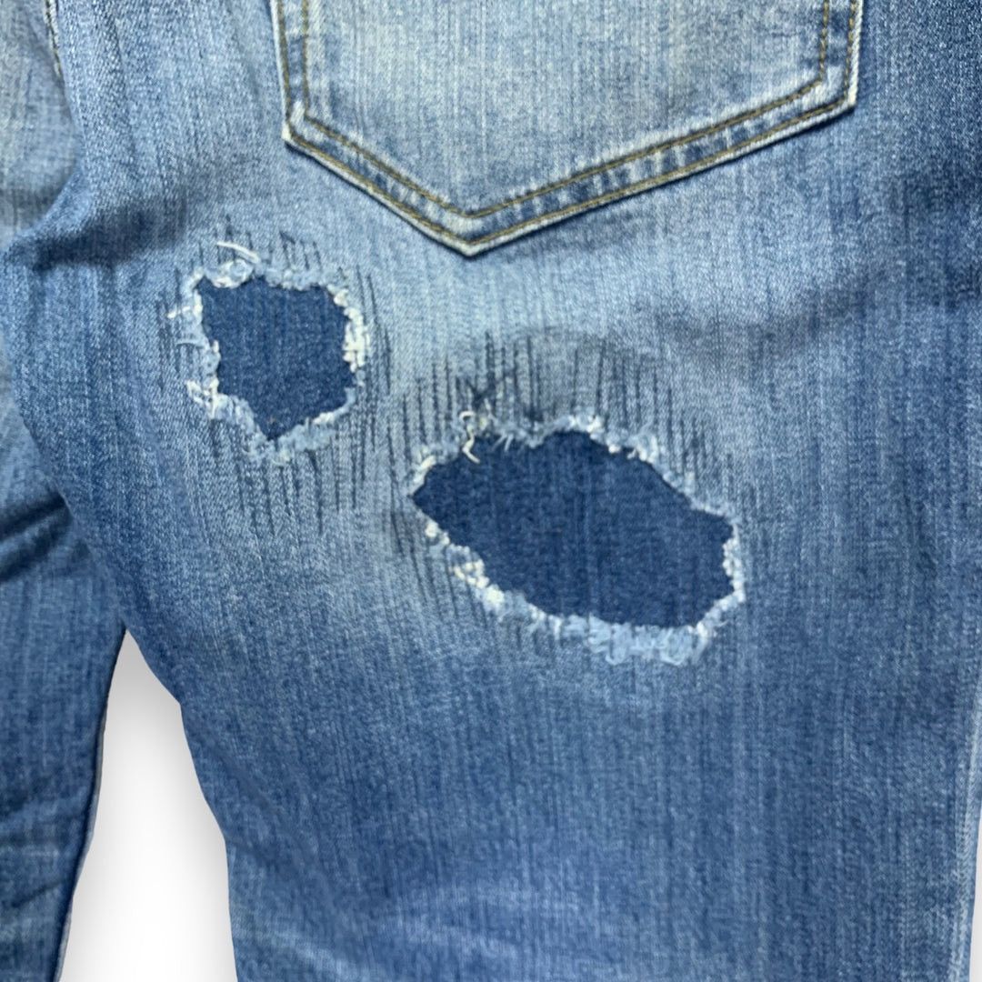 Number (N)ine NUMBER NINE NANO UNIVERSE CROPPED DISTRESSED DENIM JEANS Size US 33 - 6 Thumbnail