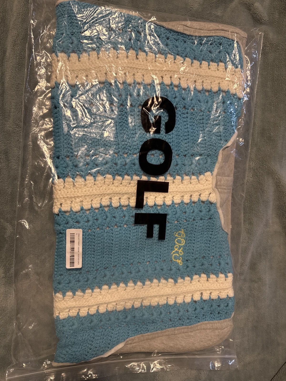 Golf Wang Crochet Front Hoodie -Heather Grey Size US XL / EU 56 / 4 - 2 Thumbnail