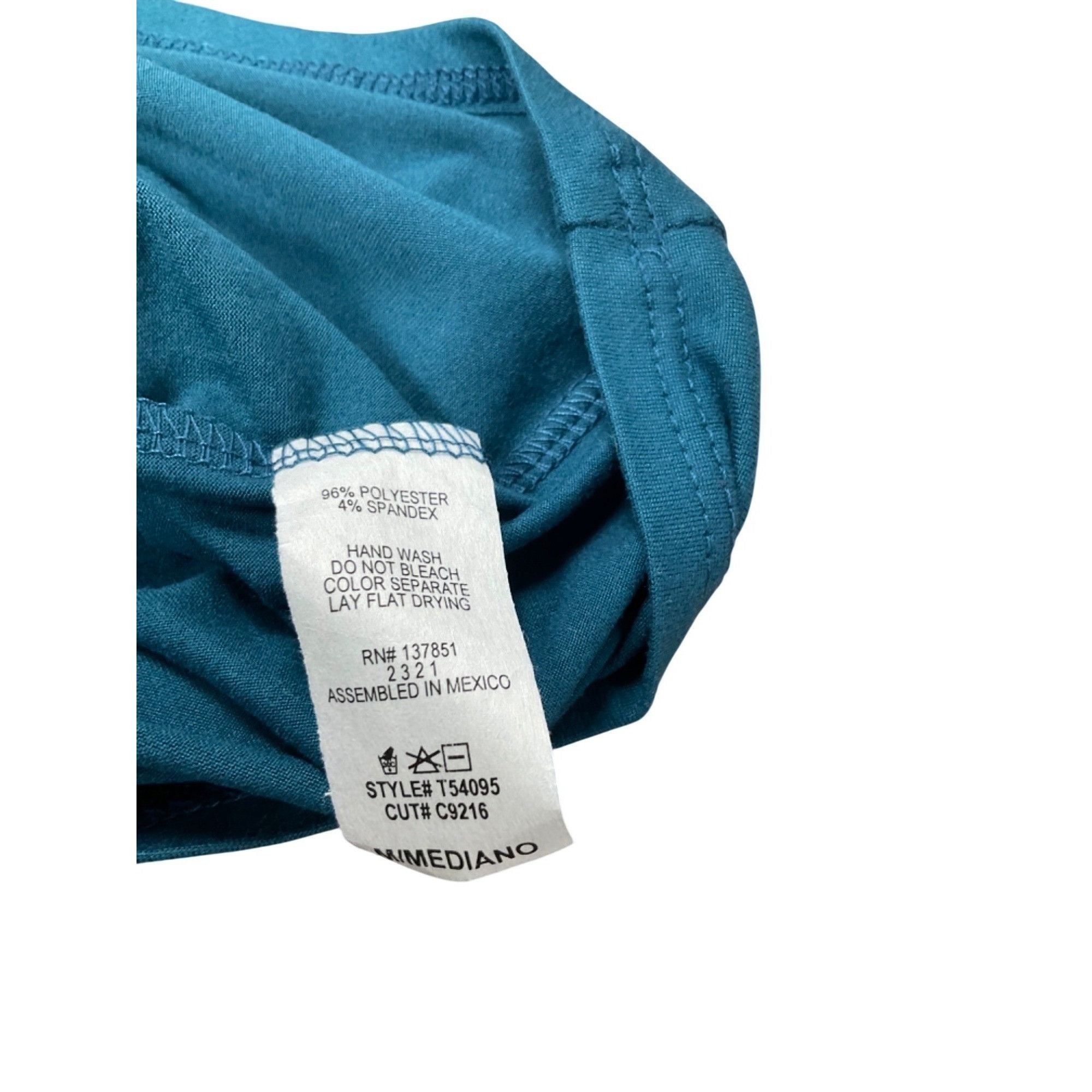 Other Teal Tie-Shoulder Tank Top By Gaze Size M Polyester/Spandex Size M / US 6-8 / IT 42-44 - 6 Thumbnail