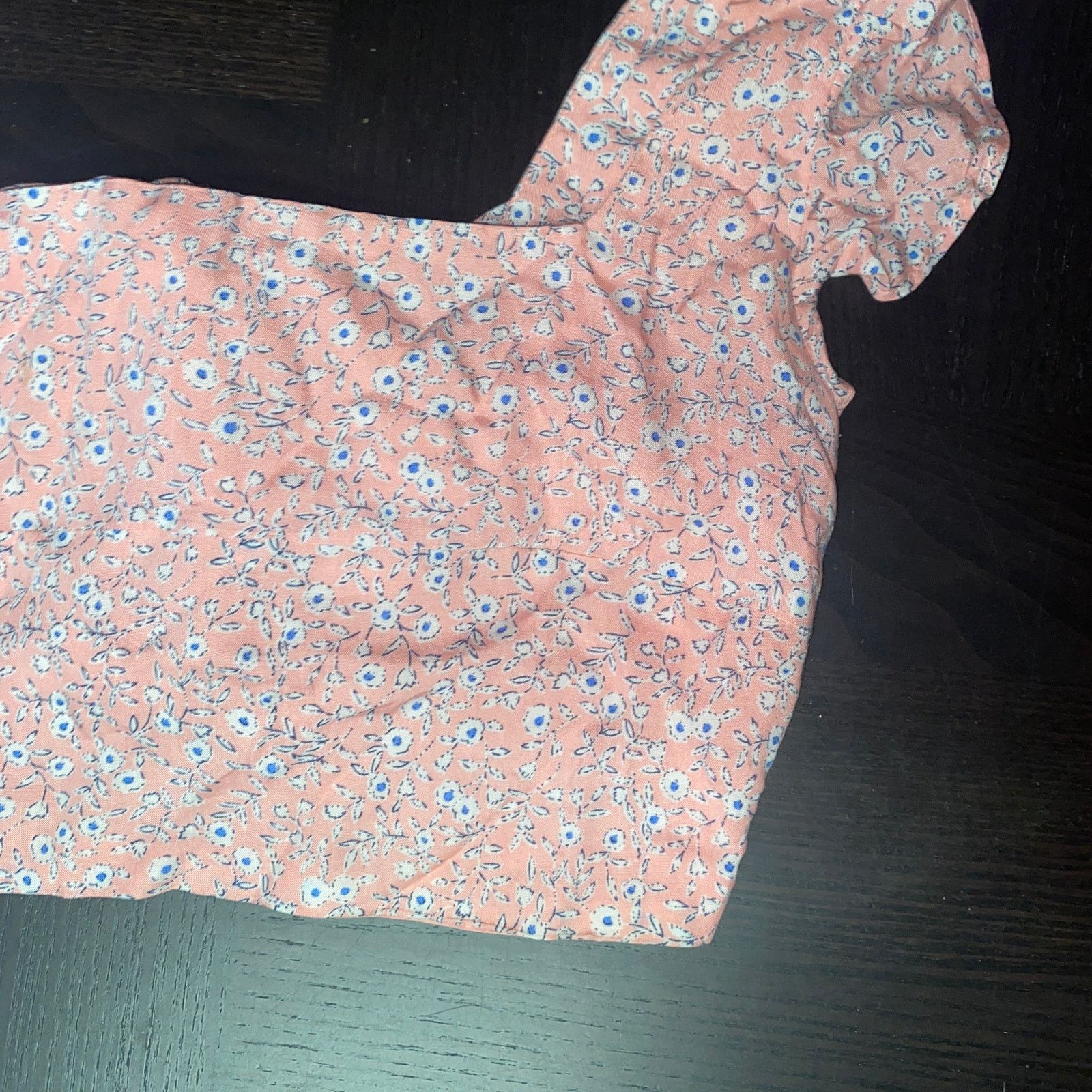 Other Sundae Muse Pink Floral Ruffled Sleeveless Tie Back Top 6 Size M / US 6-8 / IT 42-44 - 3 Thumbnail