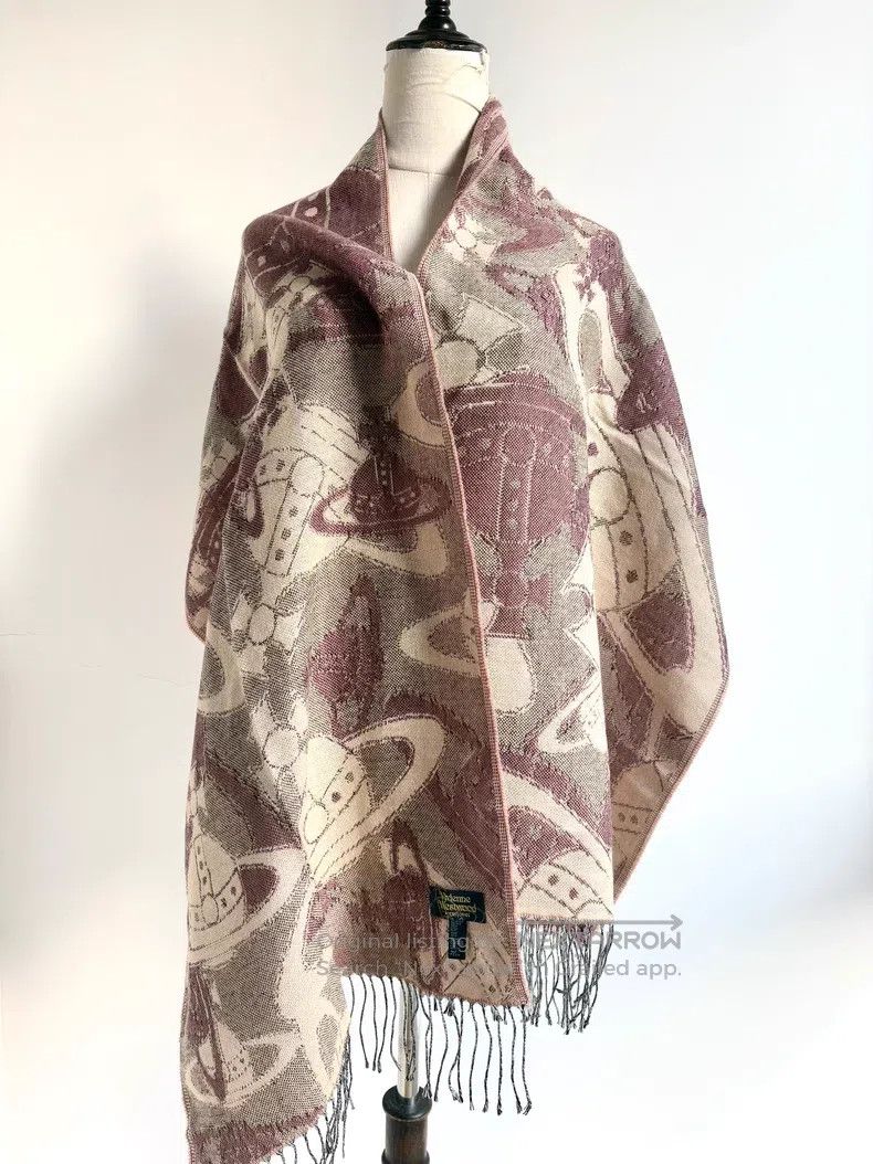 Vivienne Westwood Vivienne Westwood Mauve Double-Sided Large Saturn Logo Sca Size ONE SIZE - 3 Thumbnail