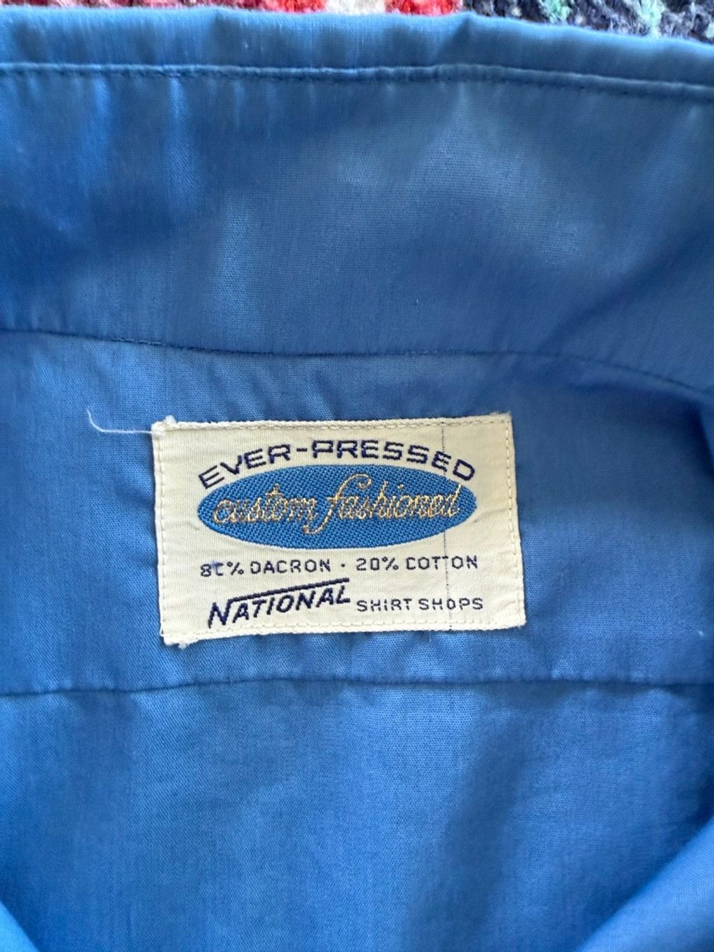 Vintage Vintage National Shirt Shops Blue Casual Button Down Shirt M Size US M / EU 48-50 / 2 - 4 Thumbnail