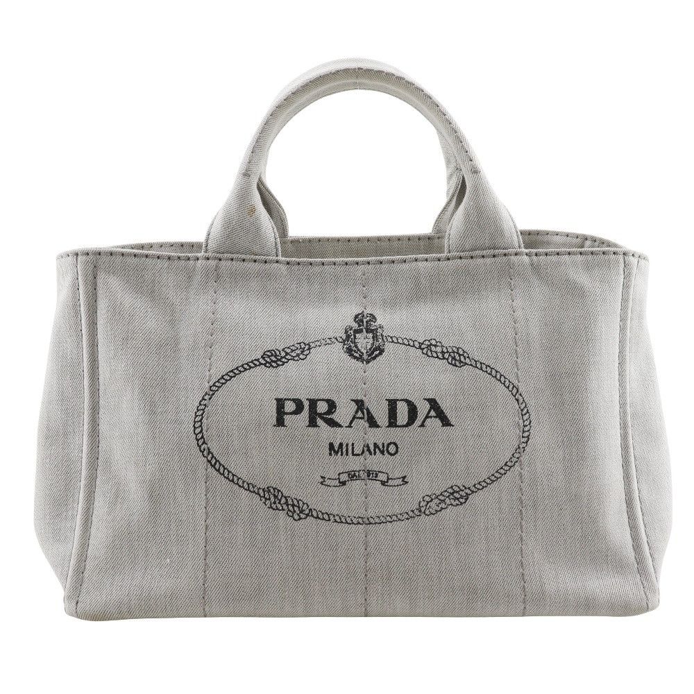 Prada Prada Prada Canapa Denim 2way Handbag Denim Handbag 1BG439 DUTY FREE for USA Size ONE SIZE - 1 Thumbnail