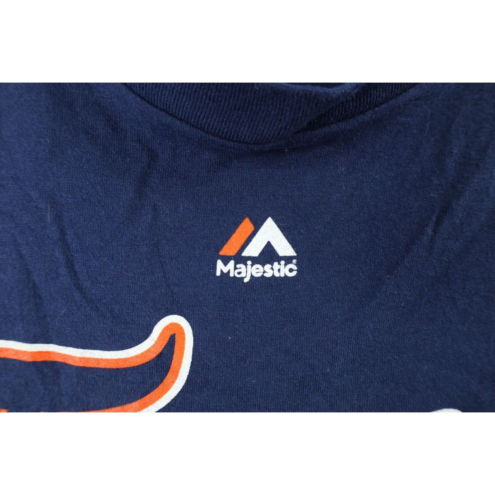 Majestic Majestic Spell Out Script Detroit Tigers Baseball T-Shirt Size US XL / EU 56 / 4 - 5 Thumbnail