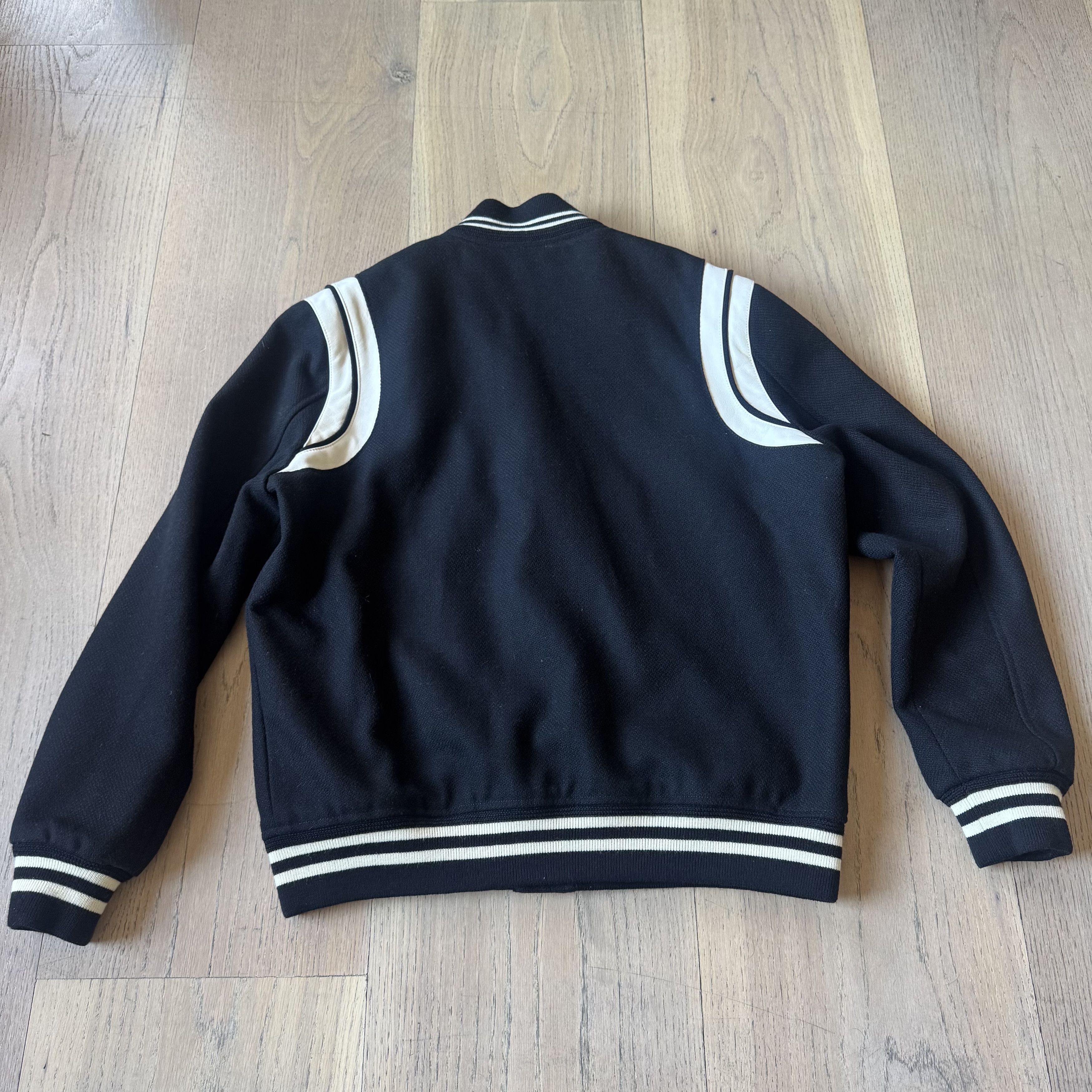 Saint Laurent Paris Saint Laurent Paris - Teddy Bomber Jacket - Black / White Size US XL / EU 56 / 4 - 5 Thumbnail