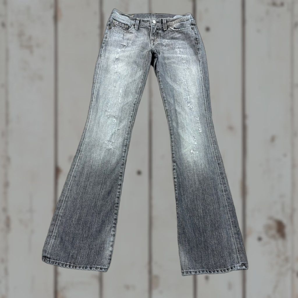 VINTAGE Citizens of Humanity Jeans Womens 26 Gray Flare Low Rise Stretch Simone 27x34