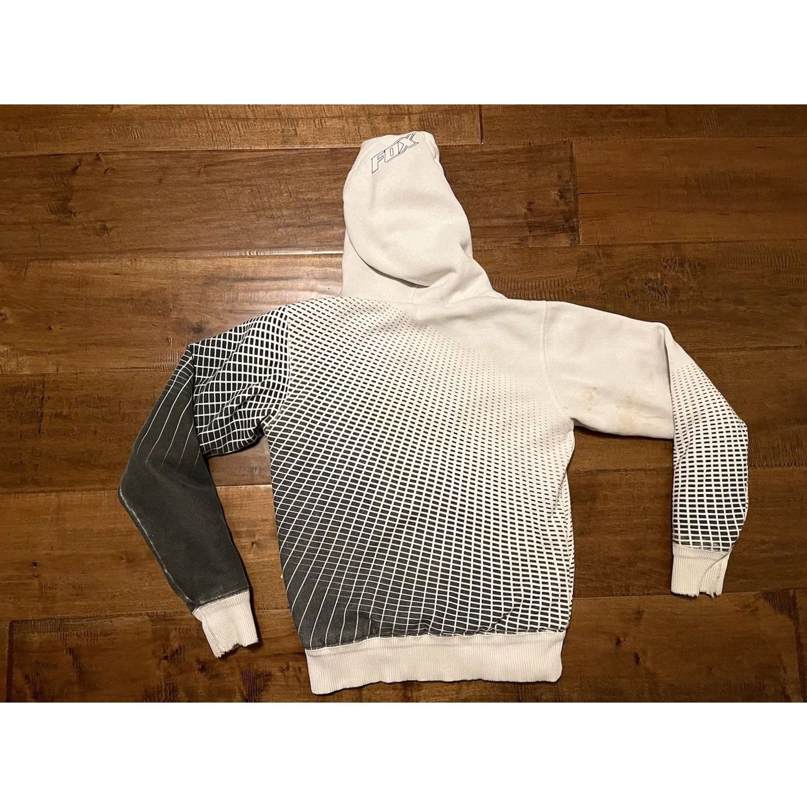 Vintage Y2K Fox Racing Sasquatch Faux Fur Liner Hoodie Sweatshirt Full Zip Men's Small White Size US S / EU 44-46 / 1 - 4 Thumbnail