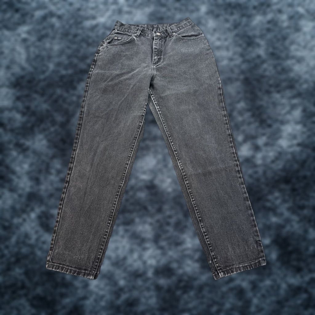 Lee VINTAGE Lee Mom Jeans Womens 28x30 Black High Rise Dark Wash 90s Womens Size 32" / US 10 / IT 46 - 1 Thumbnail