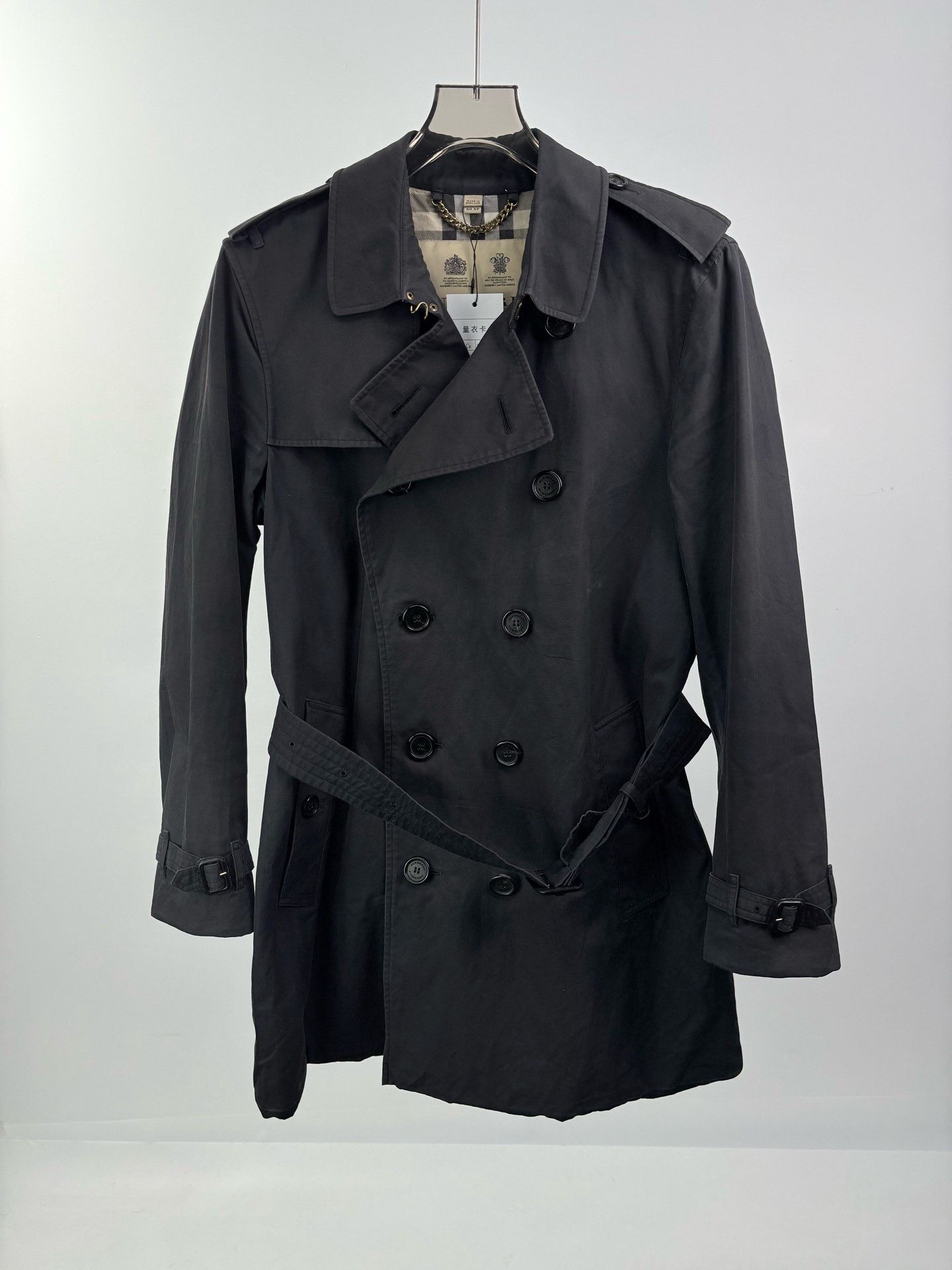 Burberry Burberry Kensington Black Trench Coat Size US M / EU 48-50 / 2 - 1 Thumbnail