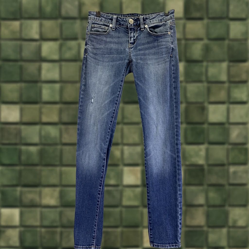 American Eagle Outfitters VINTAGE? No. American Eagle Womens Skinny Distressed Jeans Size 0 Short-6573 Size 25" / US 0 / IT 36 - 1 Thumbnail