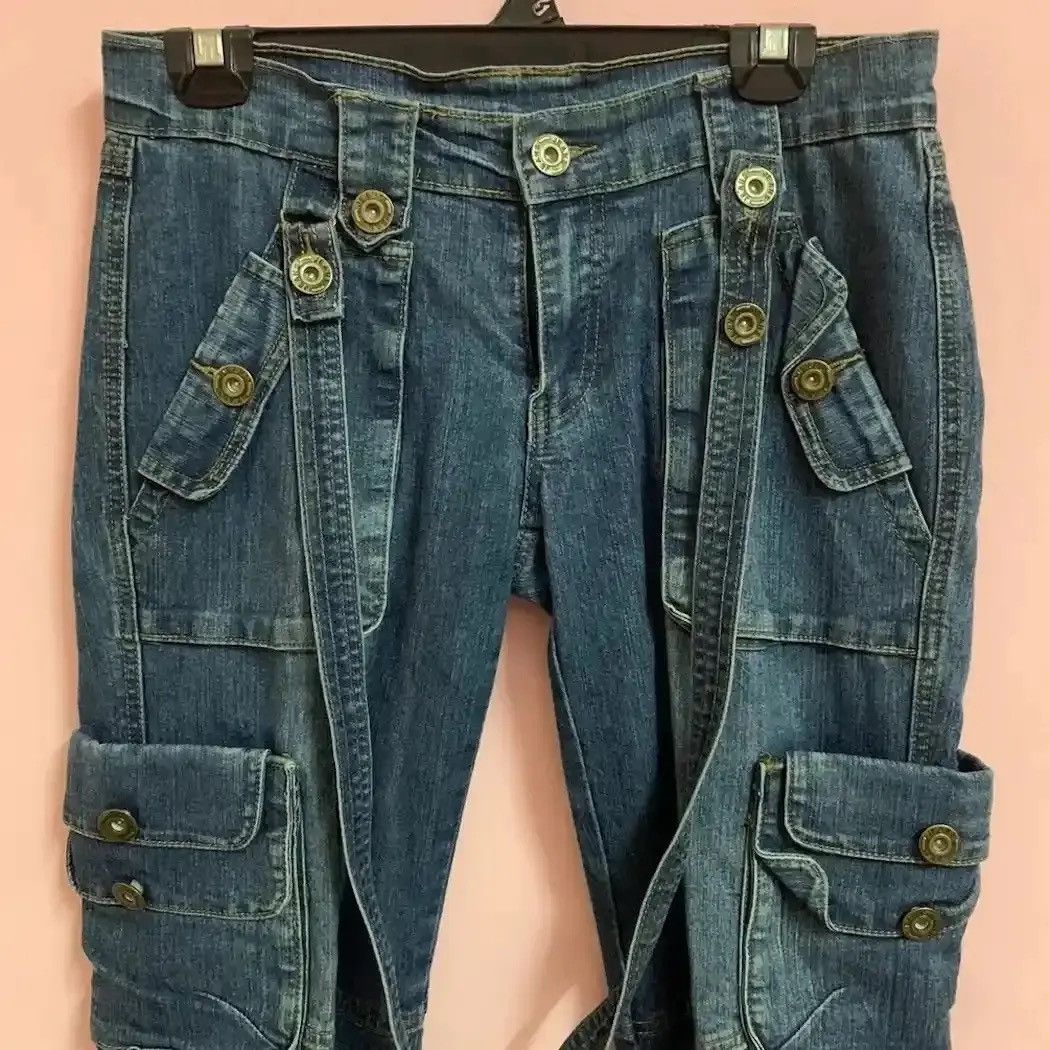 Edition Japan SICKS💥Japanese Vintage Jeans Bondage Punk Cargo Pants Size US 30 / EU 46 - 4 Thumbnail