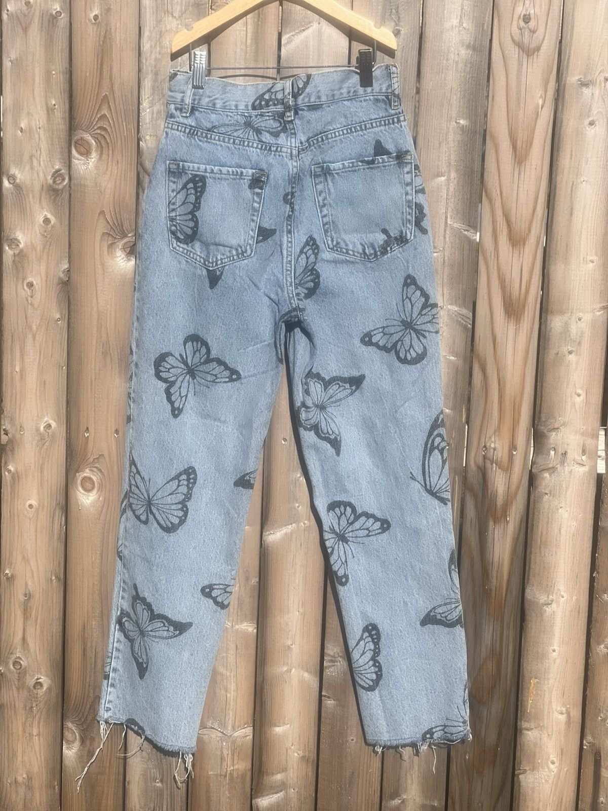 Pacsun PacSun Eco Butterfly High Waisted Straight Leg Jeans Size 25" / US 0 / IT 36 - 12 Thumbnail