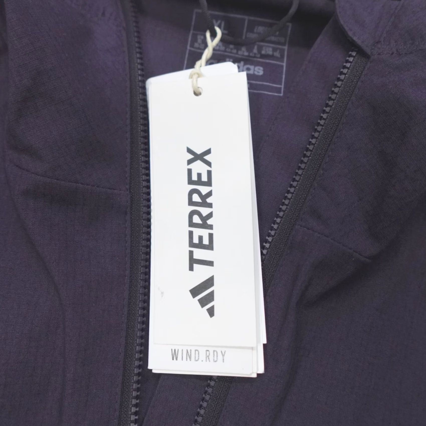 Adidas Adidas Terrex Xploric Wind Hiking Jacket Aurora Black(Purple) Women's XL Windbreaker Hooded Pockets Zipper Windproof Full Zip Outdoor Size XL / US 12-14 / IT 48-50 - 3 Thumbnail