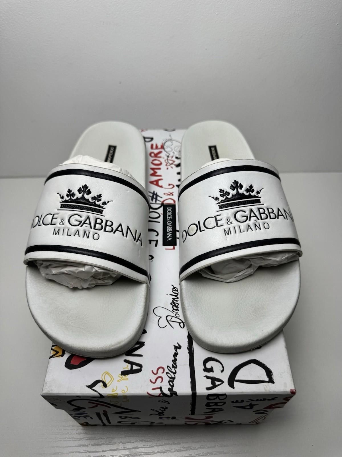 Other Dolce & Gabbana Logo Slides White/Black SZ 45 Men’s Size US 12 / EU 45 - 1 Thumbnail