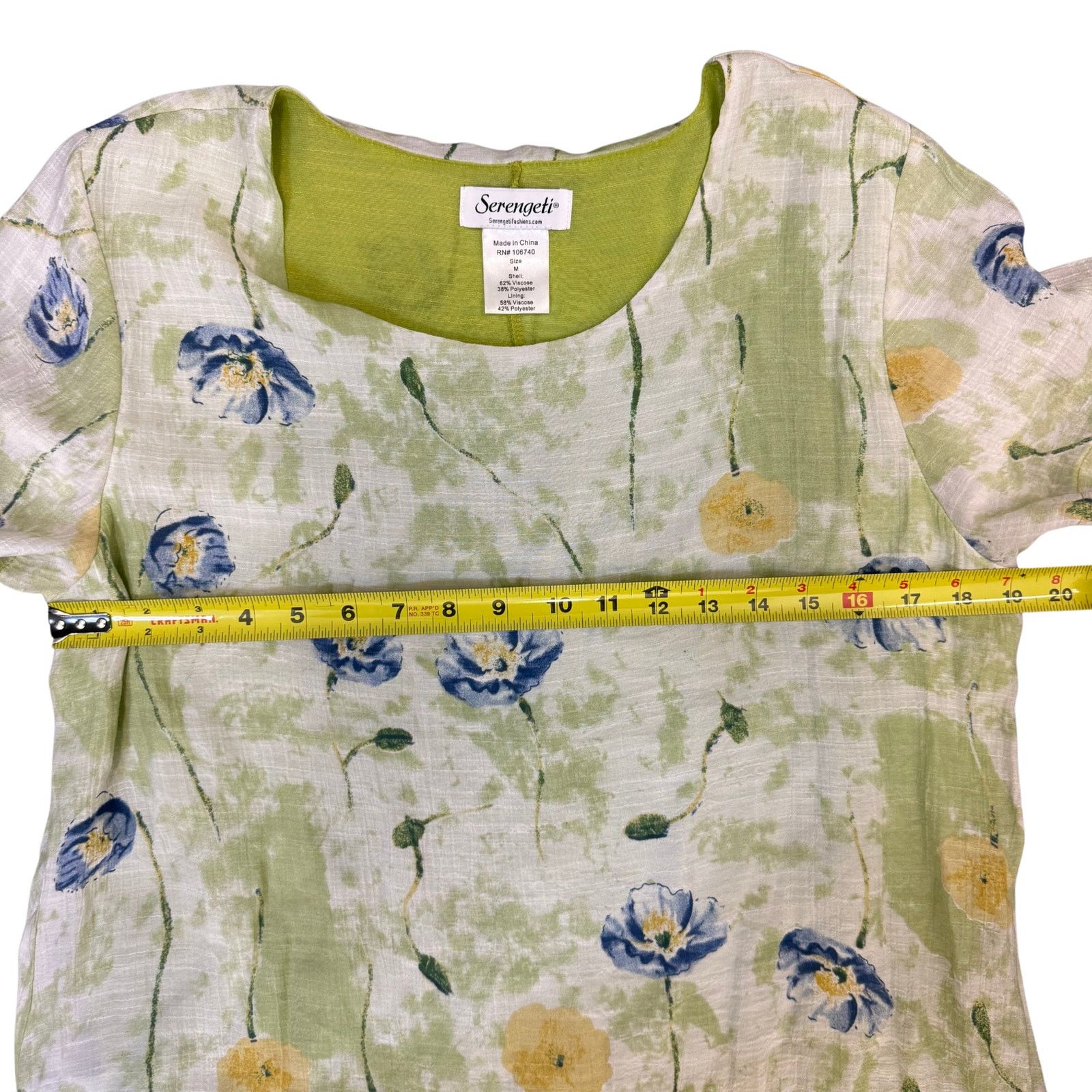 Serengeti Vintage Fairycore Short Sleeve Tunic | Medium | Serengeti Size M / US 6-8 / IT 42-44 - 4 Thumbnail