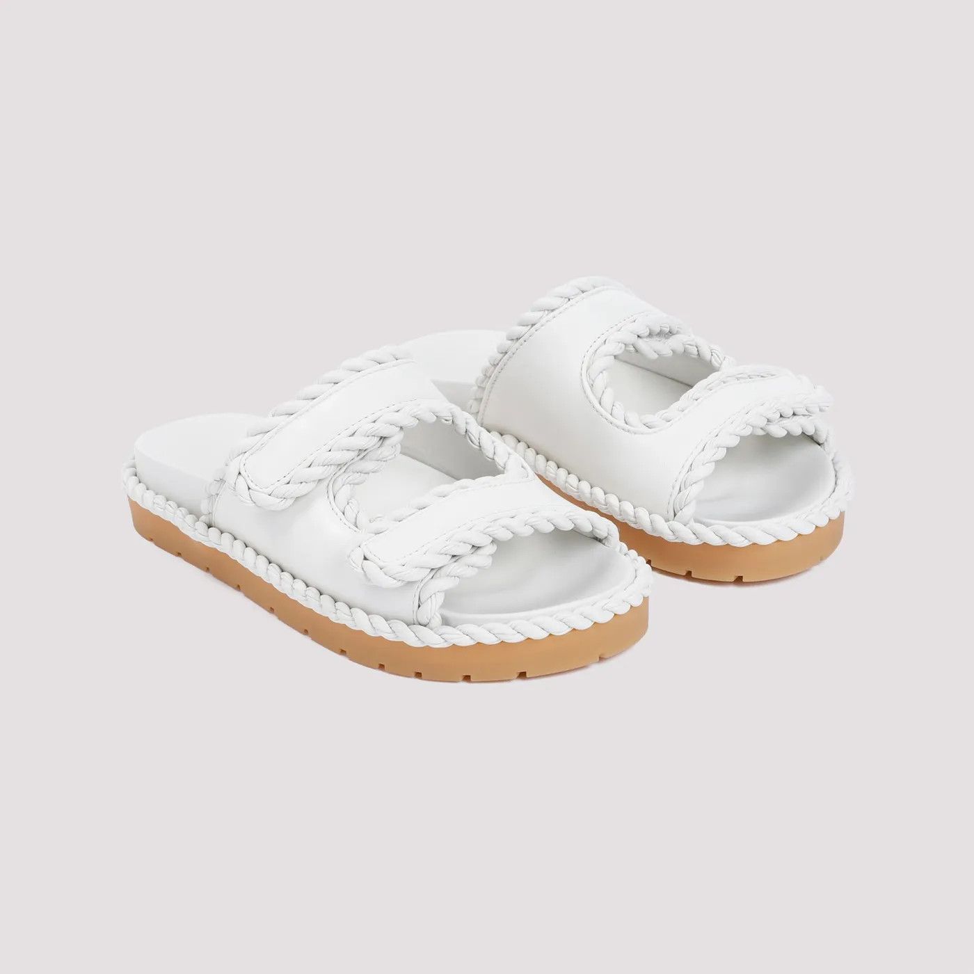 Bottega Veneta o1n1vont1225 Jack Flat Mules in White Size US 8 / IT 38 - 3 Thumbnail