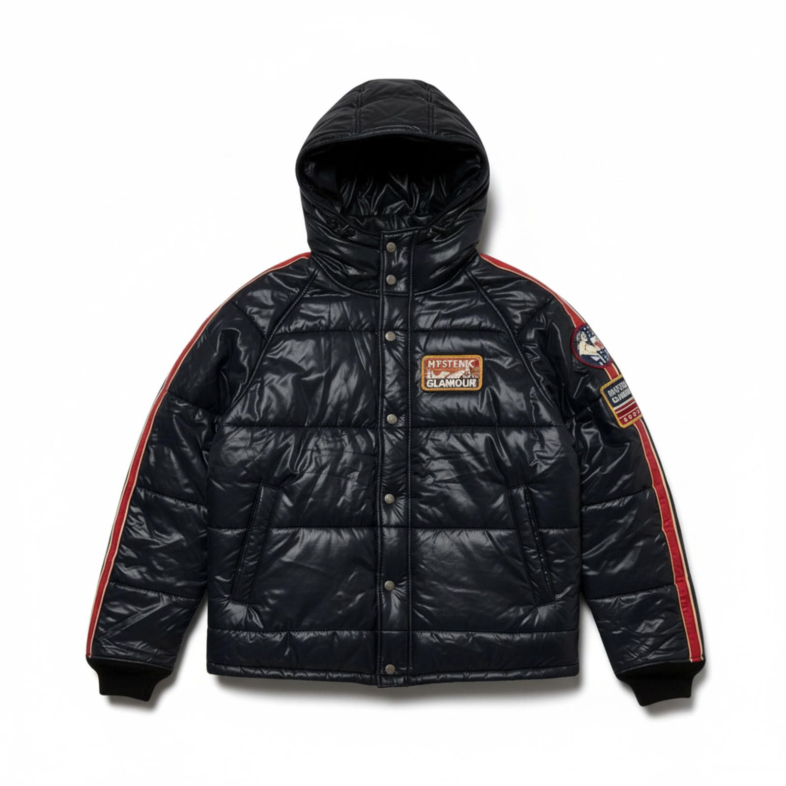 Hysteric Glamour Hysteric Glamour - Black Hooded Puffer Jacket Red Size US M / EU 48-50 / 2 - 1 Thumbnail