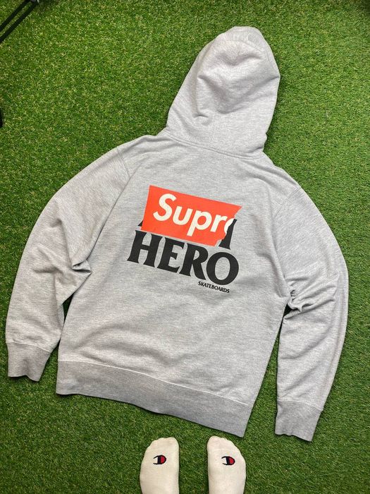 Supreme SS14 Supreme Antihero Zip-Up Hooded Sweatshirt | Grailed