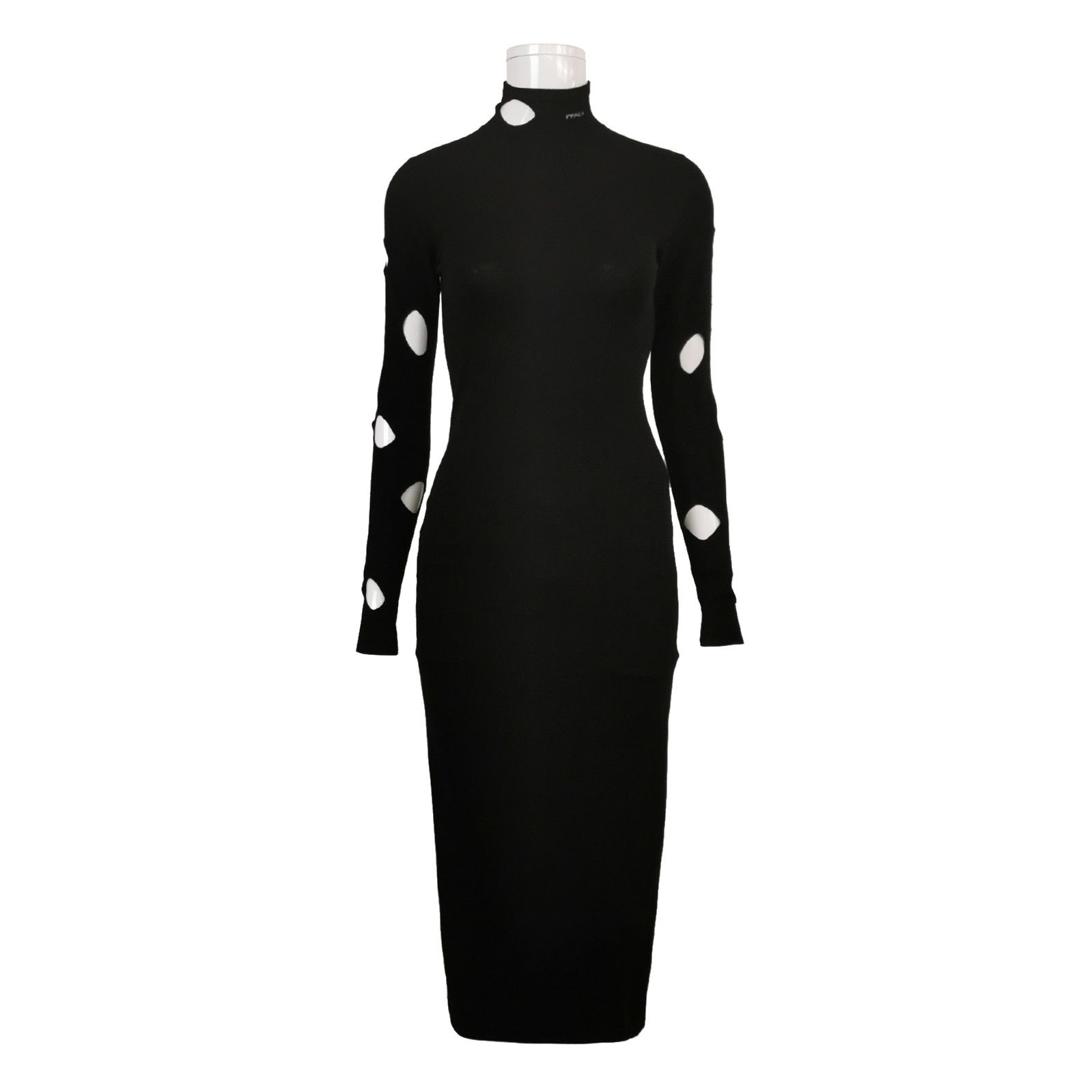 Prada Prada High Neck Hole Detail Long Sleeve Dress - dmc Size S / US 4 / IT 40 - 1 Thumbnail