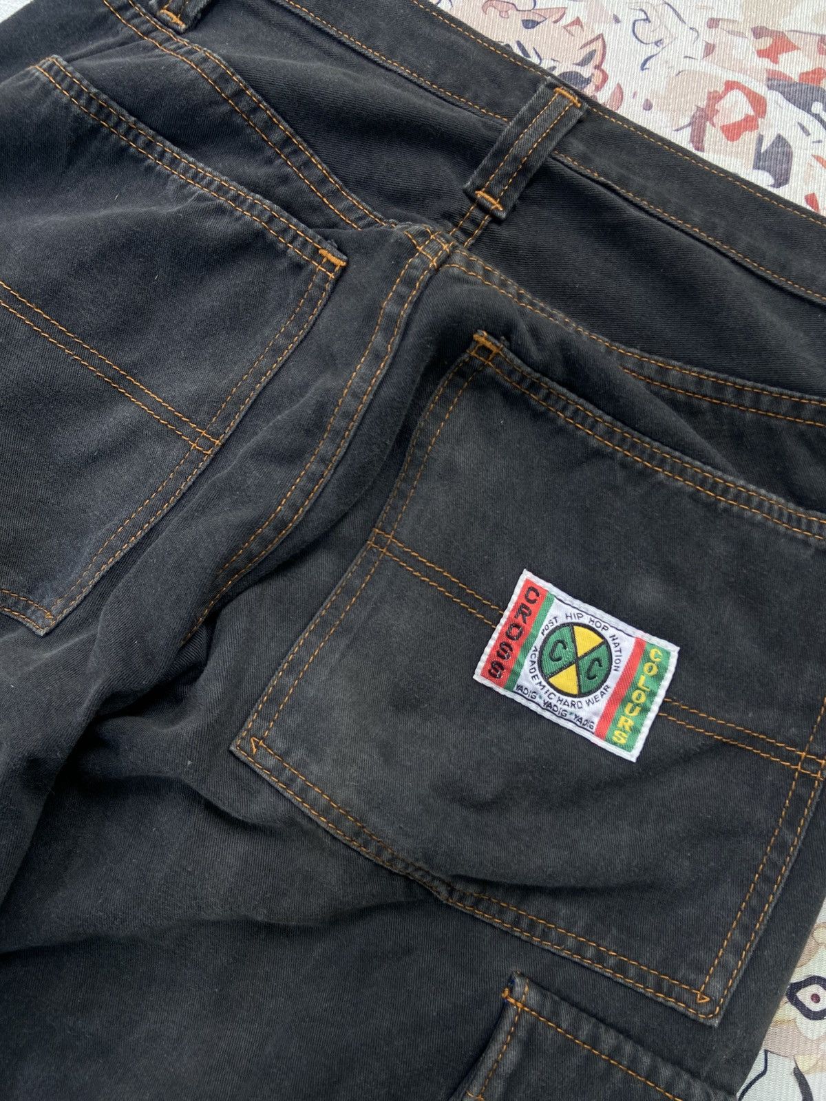 Cross Colours Vintage 90s CROSS COLOURS Cargo Jnco hip hop style jeans Size US 28 / EU 44 - 2 Thumbnail