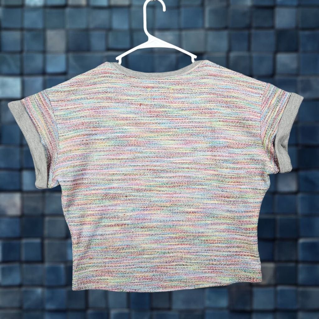 Anthropologie Anthropologie Top Space Dyed Knit Shirt XS Ladies Multicolor Regular Short Sleeve Autumn Spring Summer Winter Mens Womens Girls Boys Size XS / US 0-2 / IT 36-38 - 1 Thumbnail