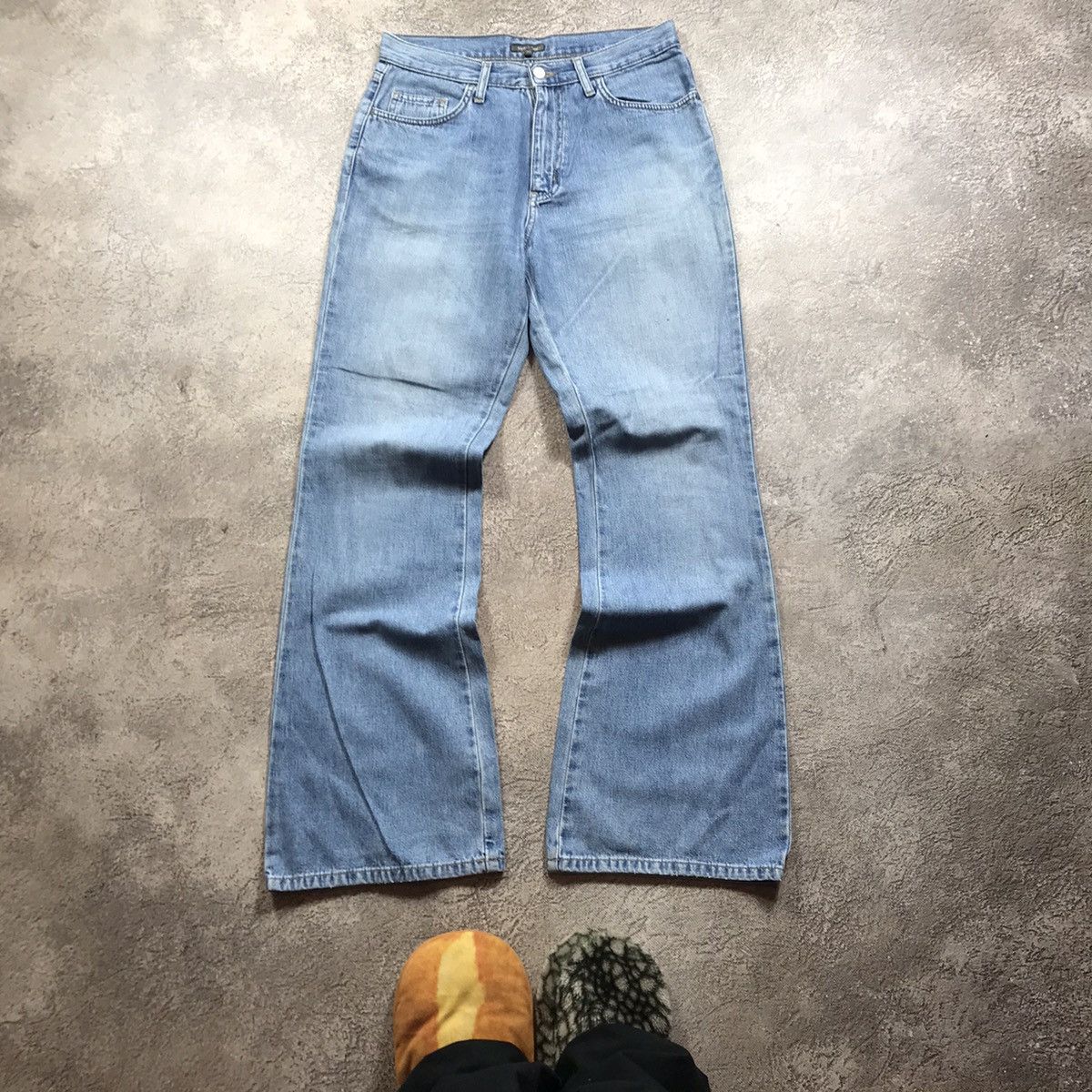 Vintage Vintage Y2K Distressed Baggy Flared Jeans Grunge Skate 30 Size US 30 / EU 46 - 2 Thumbnail