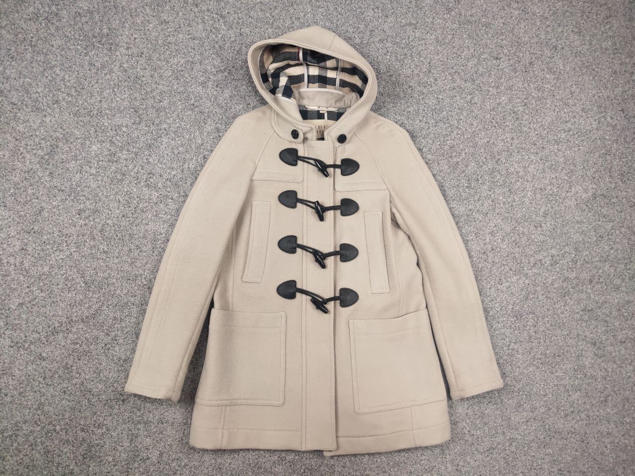 Burberry Burberry Brit Wool Camel Duffle Coat Jacket Nova Check Size S / US 4 / IT 40 - 6 Thumbnail