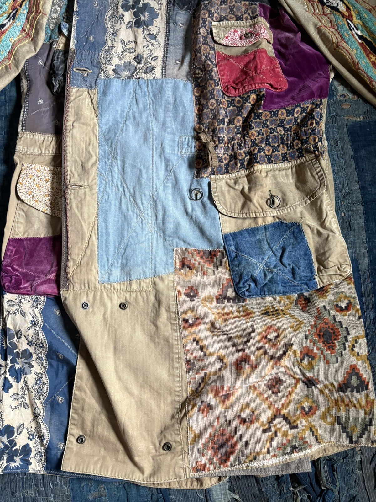Kapital Kountry Kapital Crazy Hobo Patchwork Ring Coat Maria embroidery Size US L / EU 52-54 / 3 - 10 Thumbnail