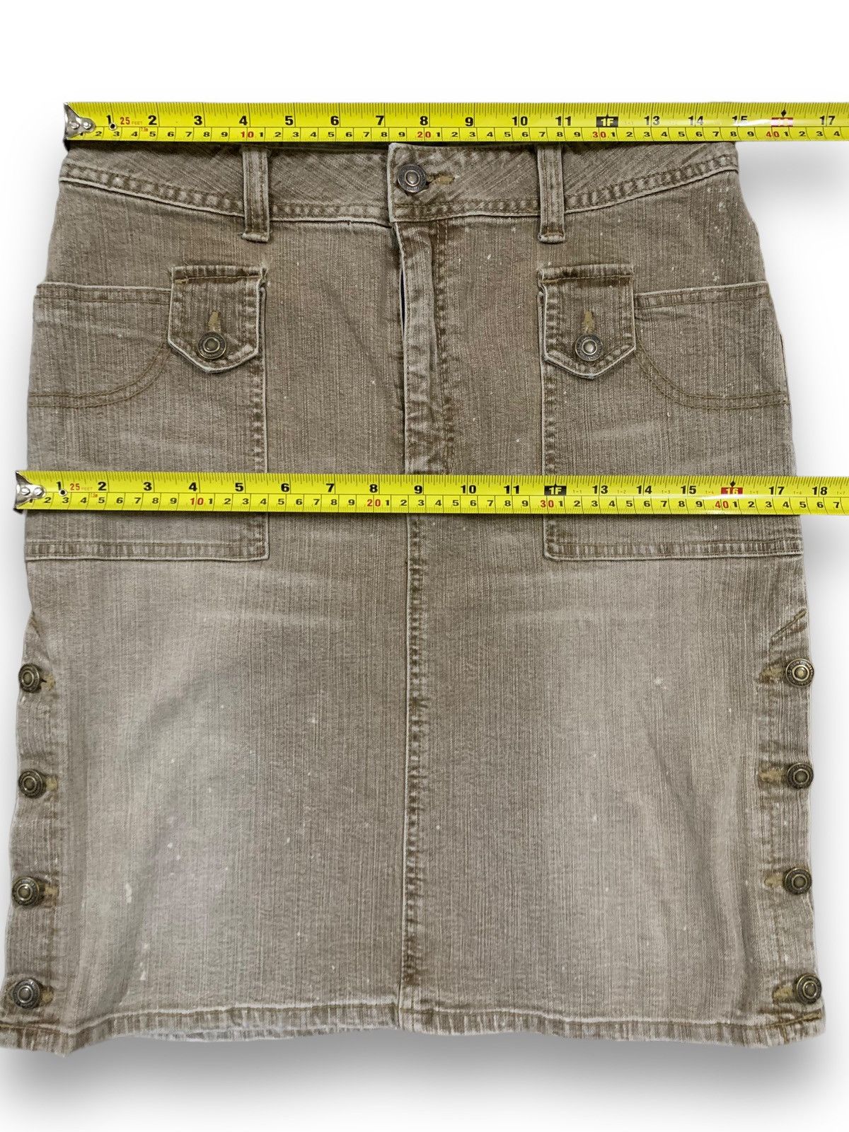 Japanese Brand Vintage Japanese Brand Washed Denim Mini Skirt Jeans Size 29" - 12 Thumbnail