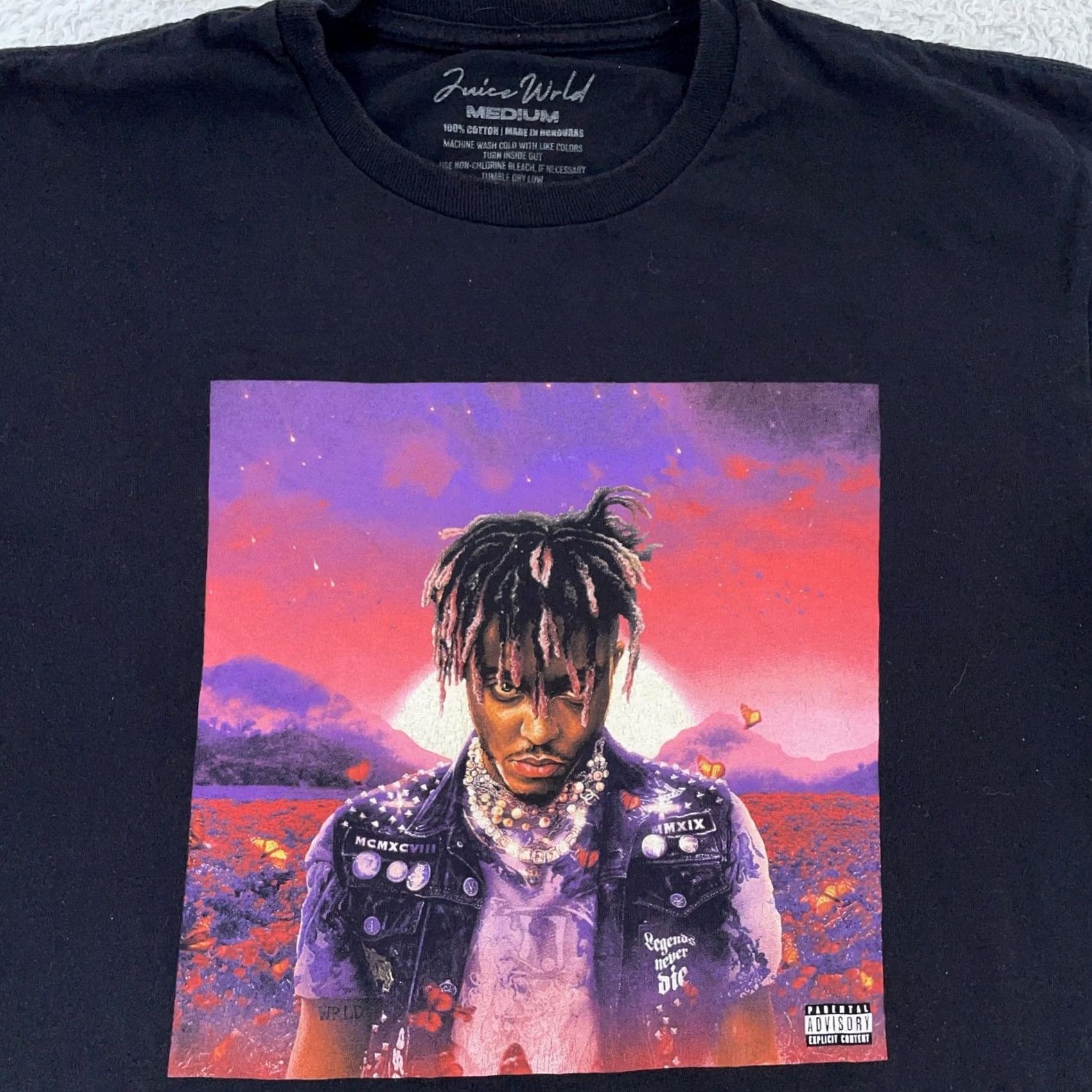 Vintage Juice Wrld Legends Never Die Shirt Mens M Black Graphic Tee Hip Hop Music Crew Neck Short Sleeve Size US M / EU 48-50 / 2 - 2 Thumbnail