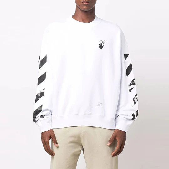 Off-White o1in1s1024 Q:2 / Spray Marker Slim Crewneck Sweatshirt White Size US XL / EU 56 / 4 - 2 Thumbnail