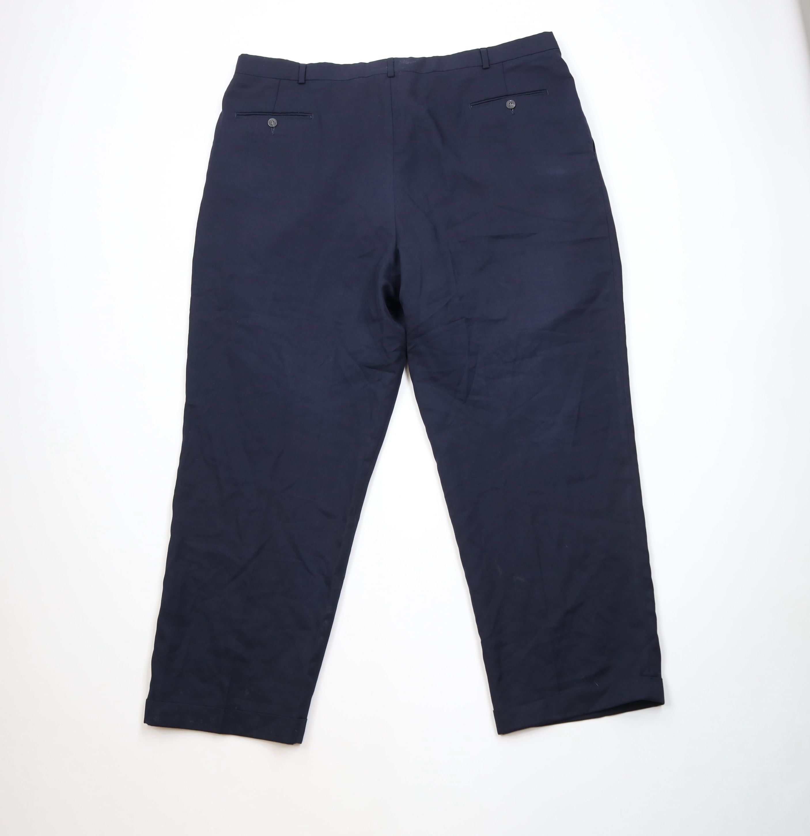 Vintage Vintage 90s Worsted Wool Blend Wide Leg Chino Pants USA Size US 44 / EU 60 - 12 Thumbnail