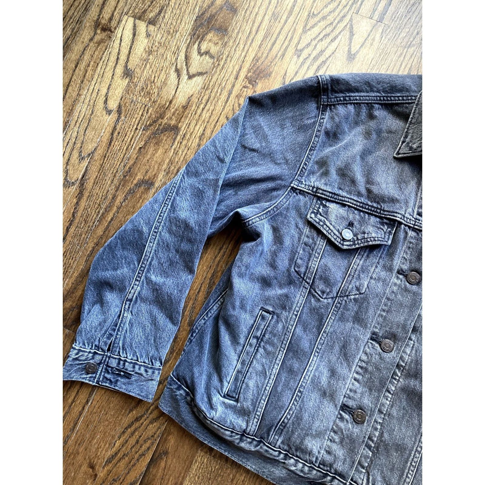 Levi's Levi's Denim Trucker Jacket Womens Size XL Ex Boyfriend Black Faded Type 3 Size XL / US 12-14 / IT 48-50 - 2 Thumbnail