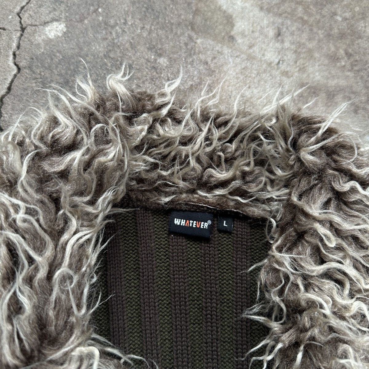 If Six Was Nine × Japanese Brand Vintage Whatever Faux Fur Cardigan Sweater Size L / US 10 / IT 46 - 5 Thumbnail