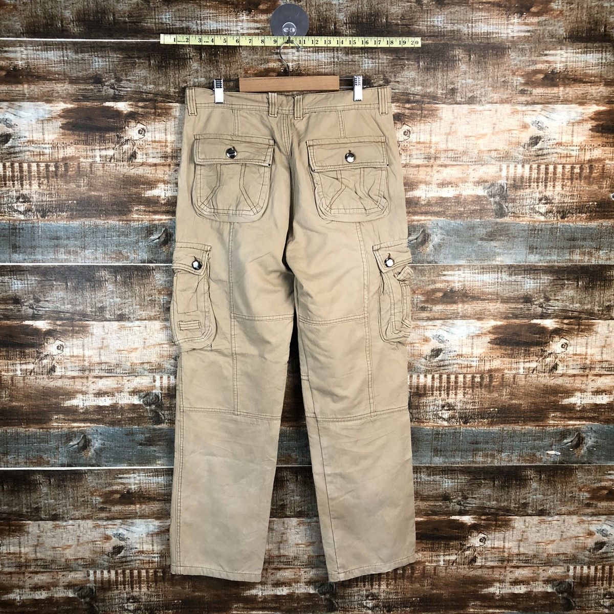 Japanese Brand DL J’apeng Brown Cargo utility Multipocket Pants #C115 Size US 33 - 13 Thumbnail