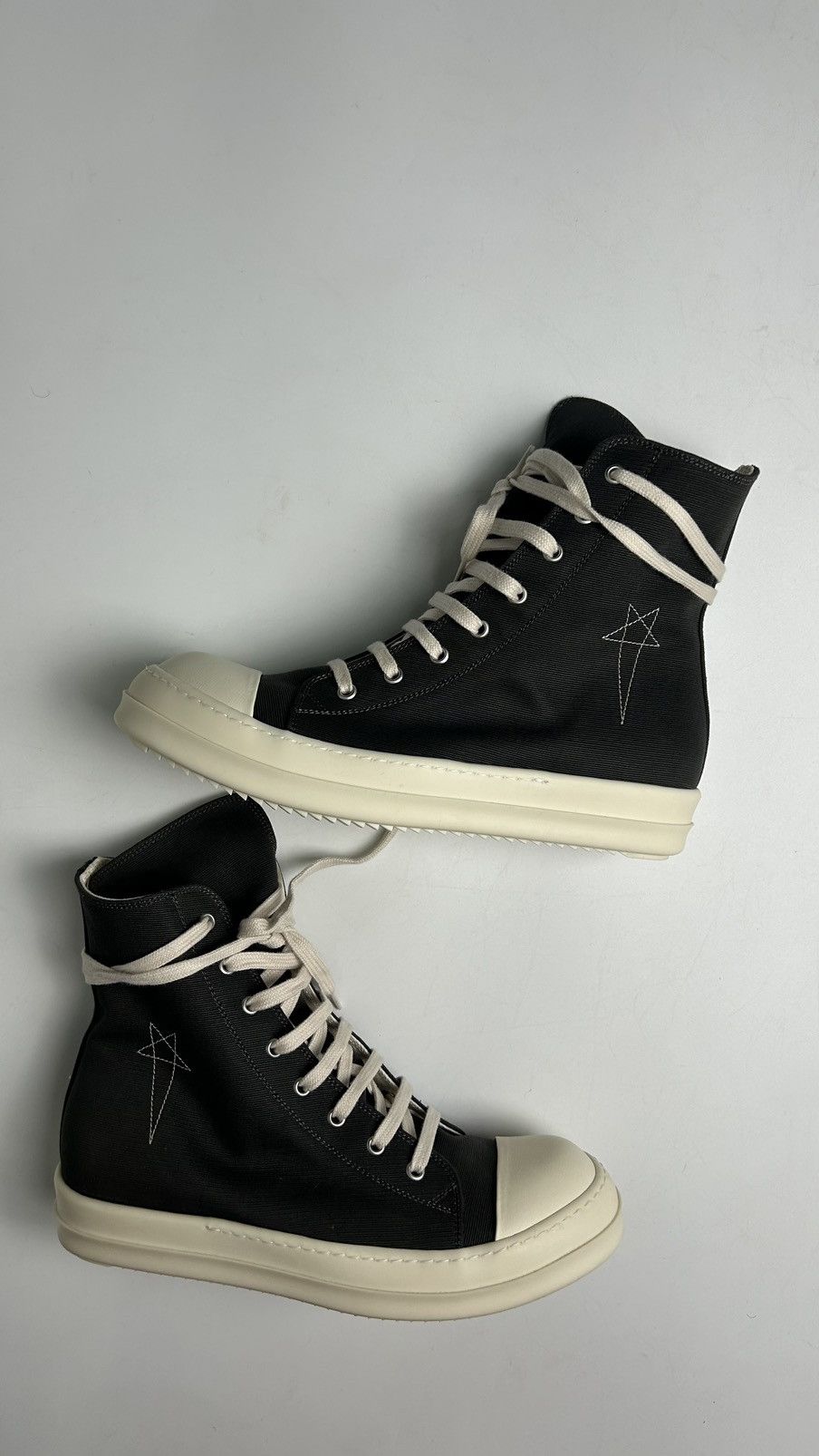 Rick Owens × Rick Owens Drkshdw Rick Owens Ramones High Pentagram Dark Dust  | Grailed