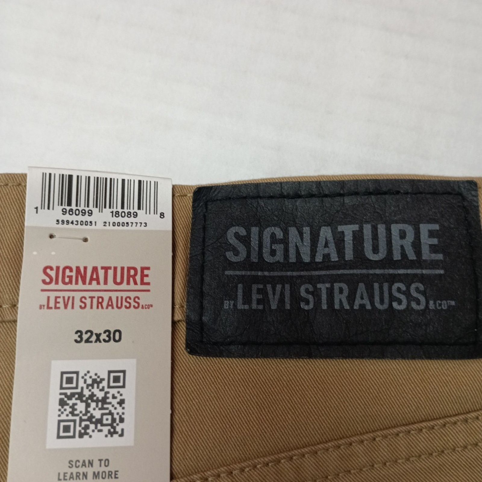 Levi's Signature By Levi Strauss Chino Pants Men's Size 32x30 Khaki Size US 32 / EU 48 - 2 Thumbnail
