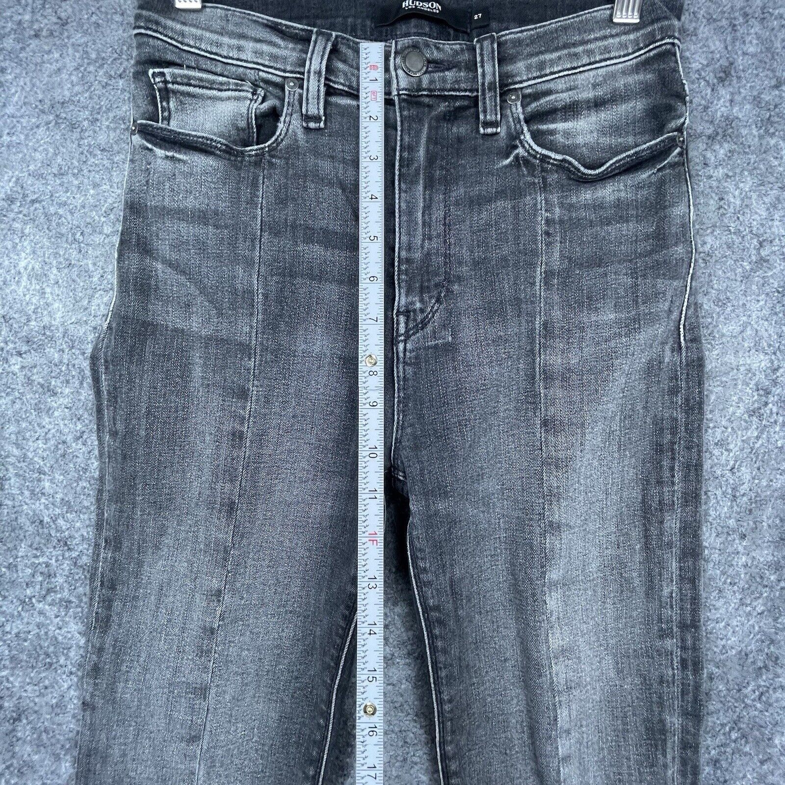 Hudson Hudson Jeans Womens 27 Grey Holly Flare Slit Ankle Rocker Size 27" / US 4 / IT 40 - 7 Thumbnail