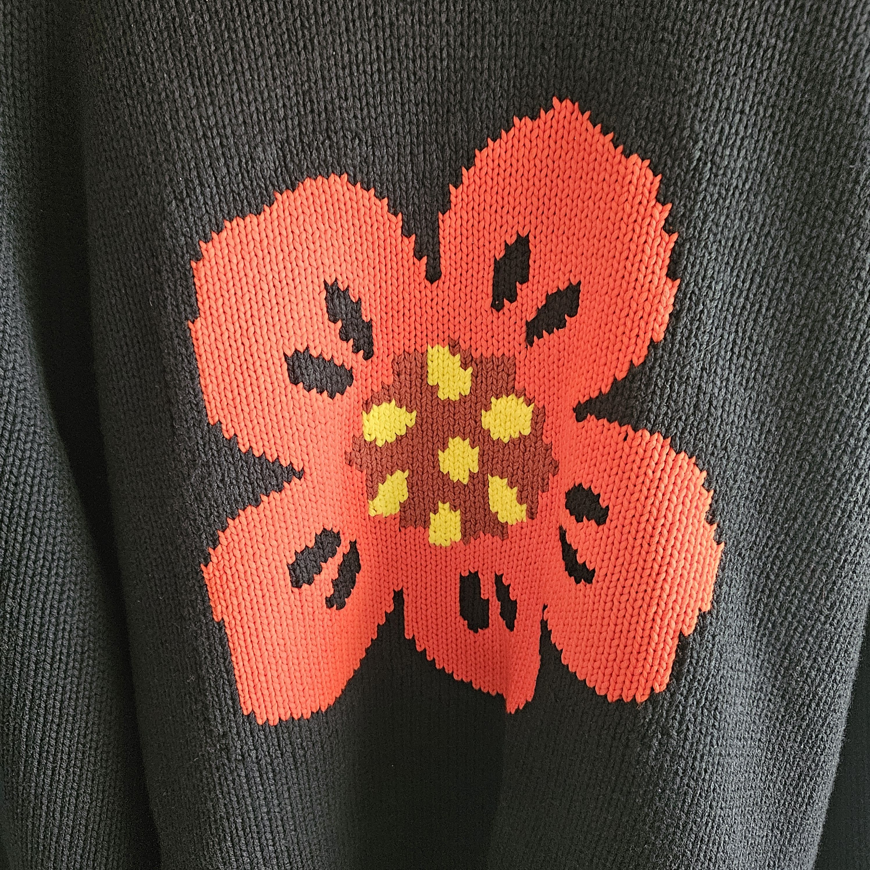 Kenzo Kenzo Black Boke Flower Sweater Size US L / EU 52-54 / 3 - 2 Thumbnail