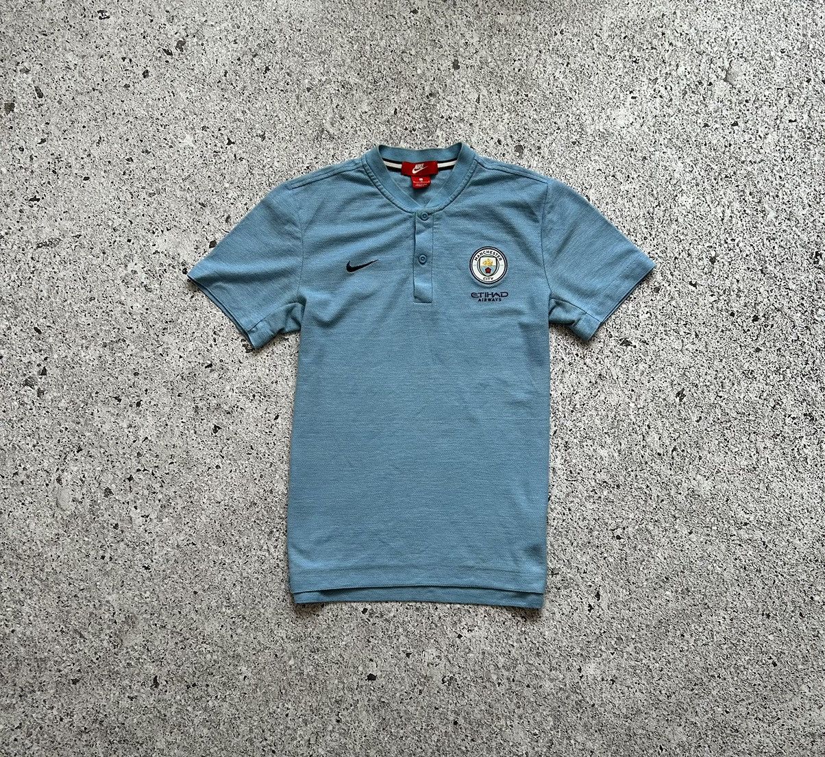 Nike × Vintage Nike Manchester City Polo T-Shirt Football Soccer Jersey Size US M / EU 48-50 / 2 - 4 Thumbnail